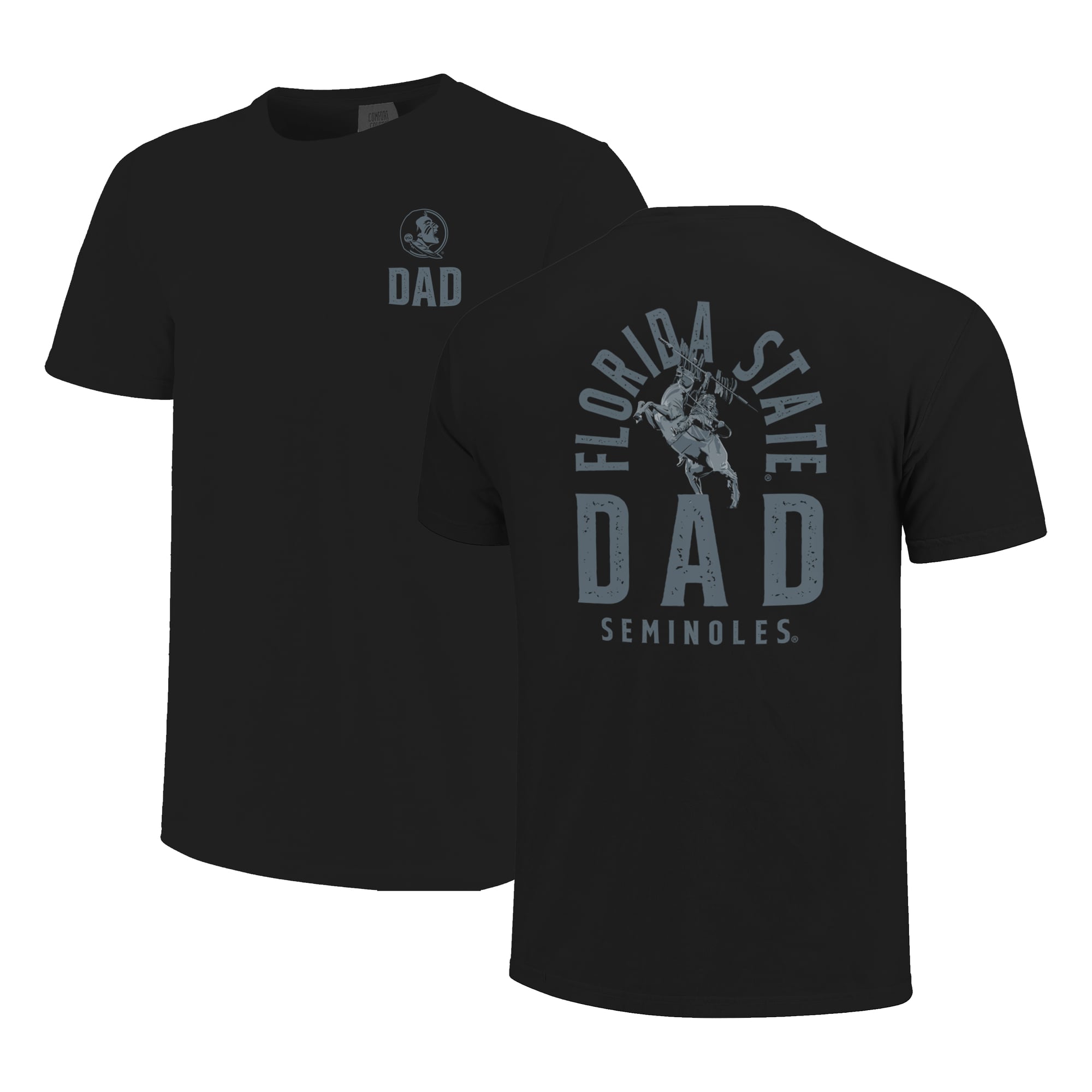 T-shirt noir pour homme avec logo mascotte des Florida State Seminoles la fête pères