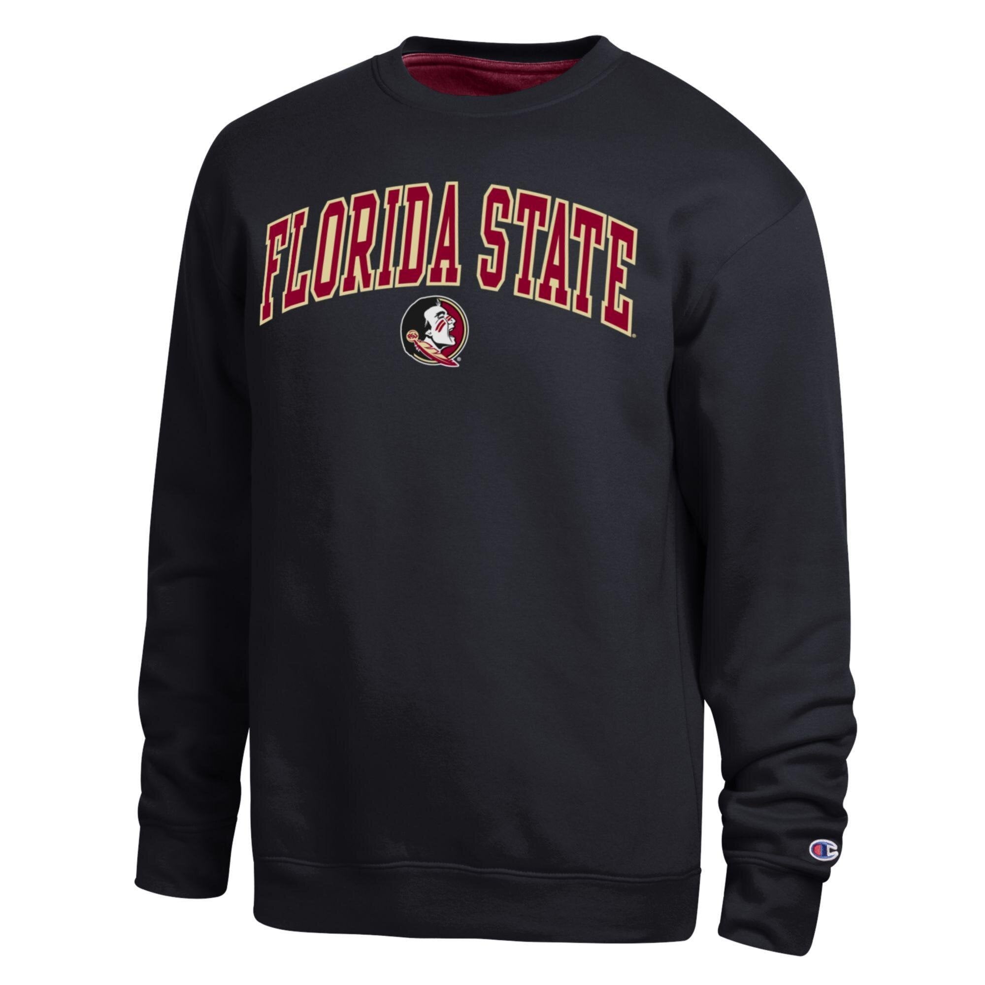 Men's Champion  Black Florida State Seminoles Arch Sweatshirt