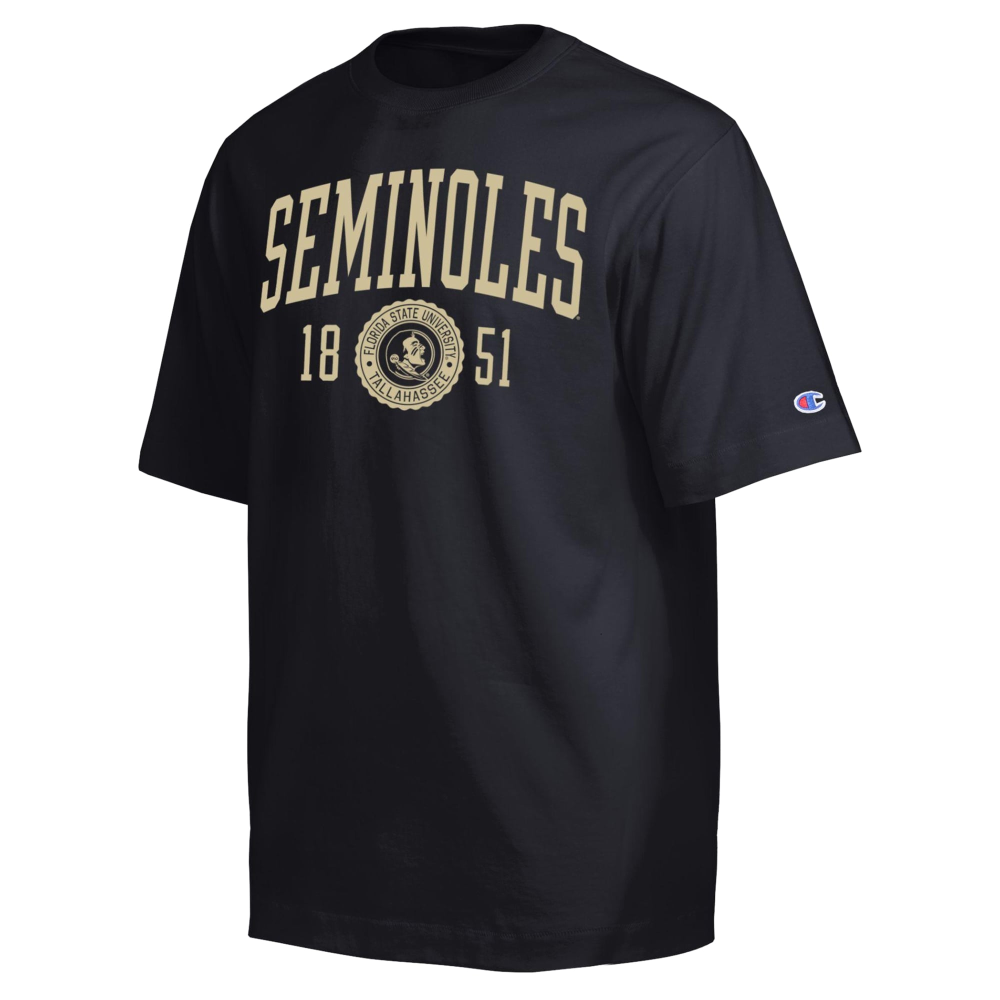 Men's Champion Black Florida State Seminoles Established Tradition Heavyweight T-Shirt