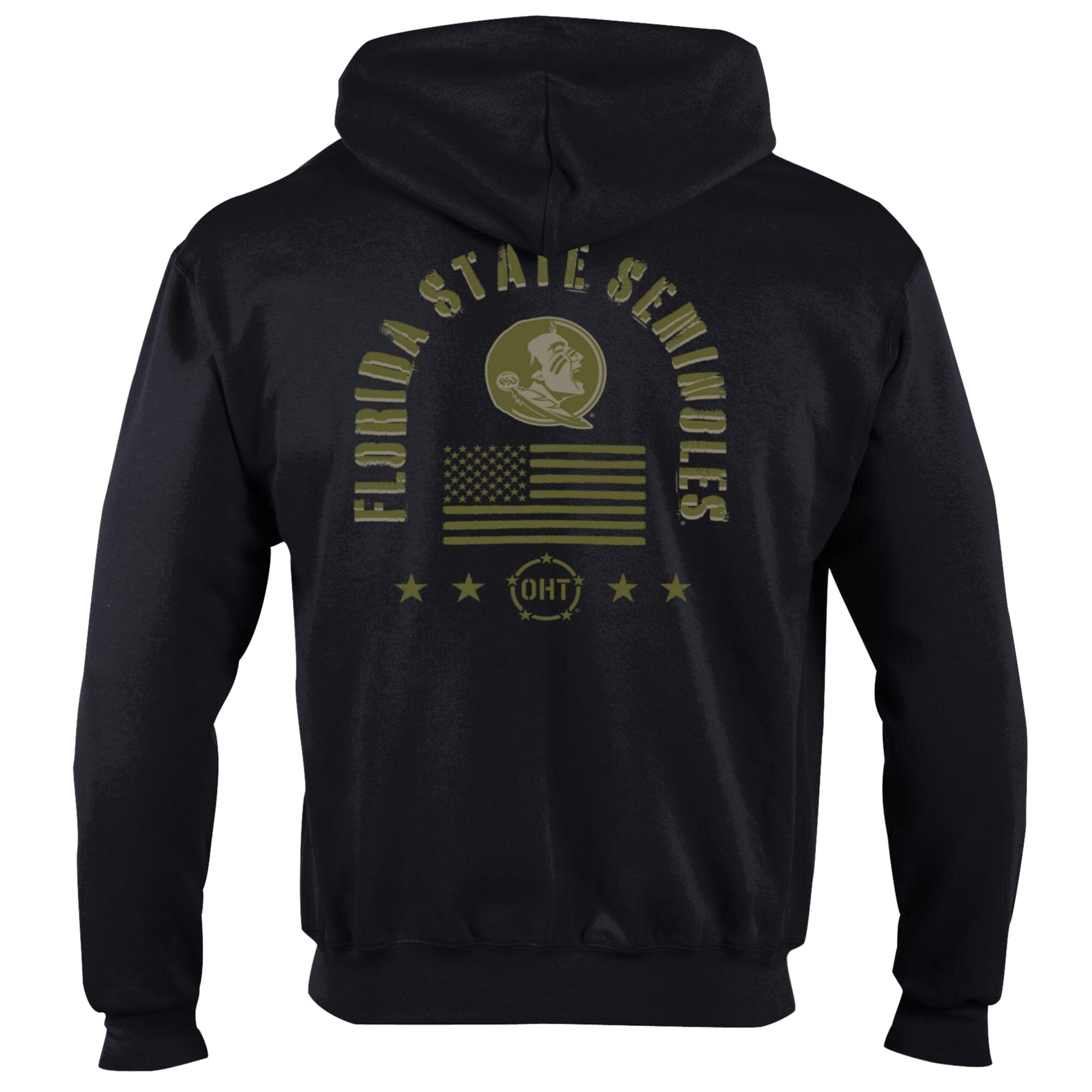 Sweat à capuche zippé Champion noir Florida State Seminoles Operation Hat Trick Flag en polaire Powerblend pour homme