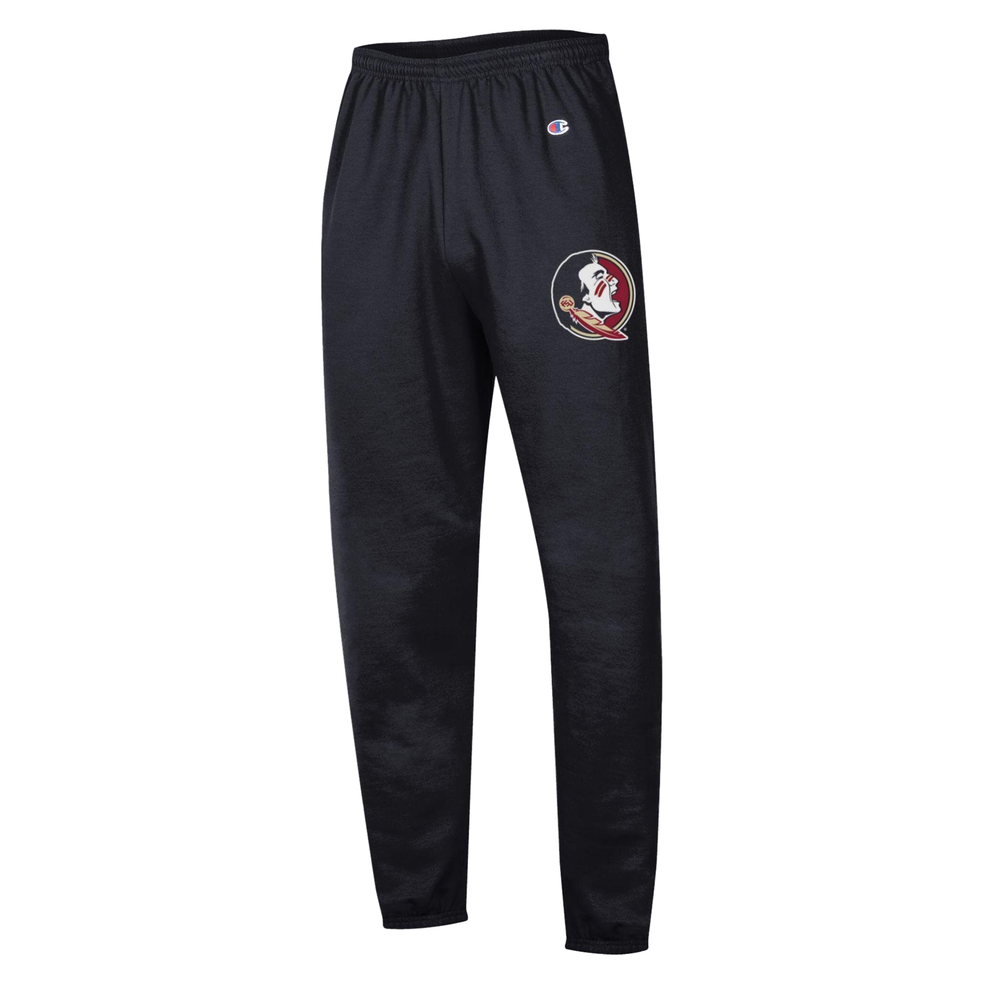 Men's Champion Black Florida State Seminoles Powerblend Banded Fleece Sweatpants