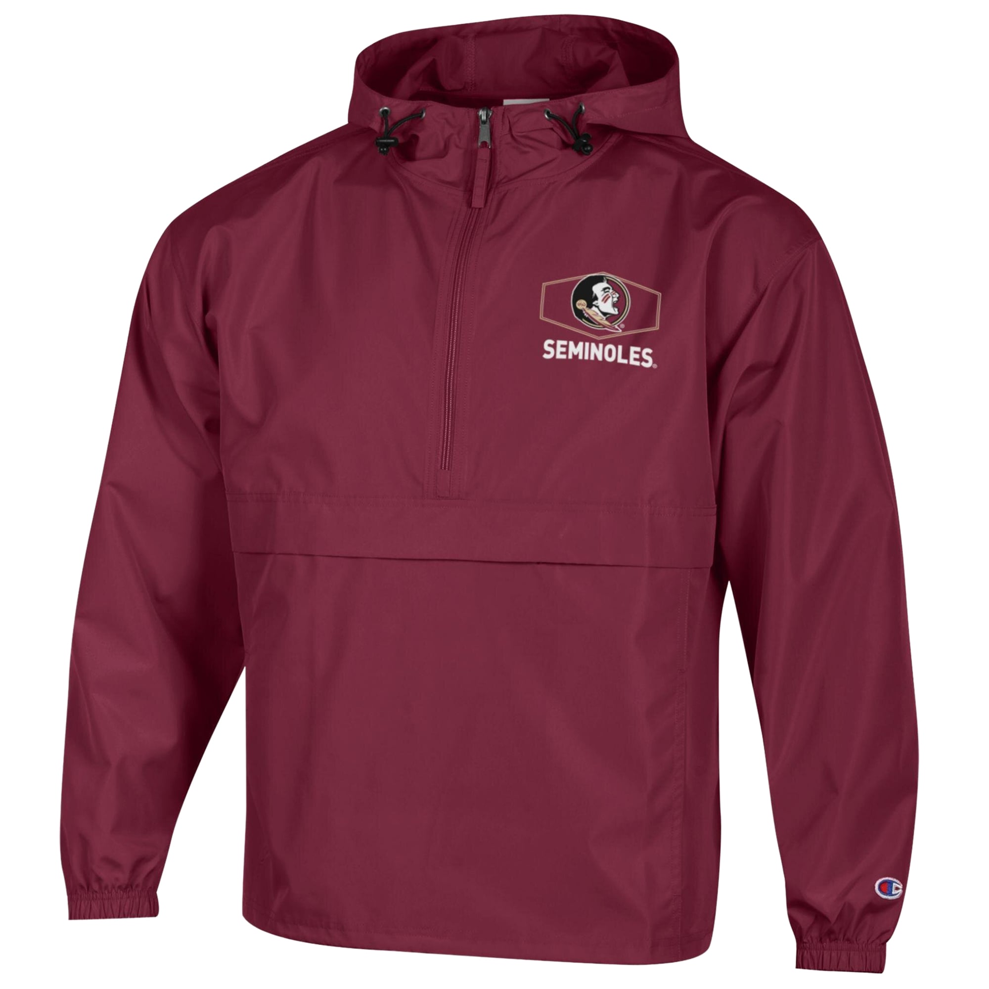 Men's Champion Garnet Florida State Seminoles Delay Packable Half-Zip Jacket