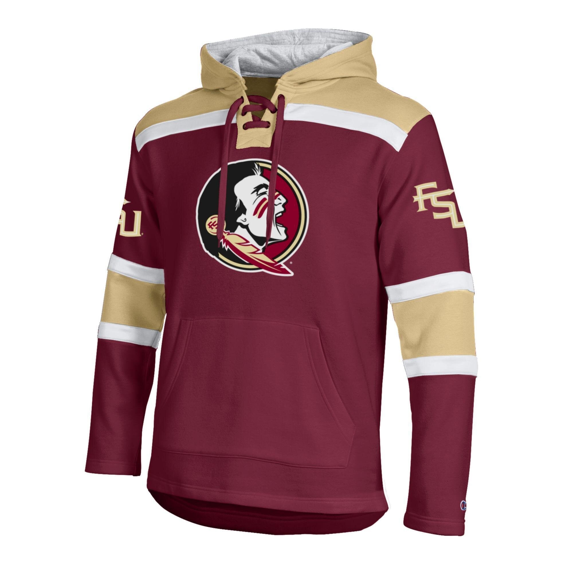 Sweat à capuche en polaire Lacer Champion Grenat Florida State Seminoles pour homme