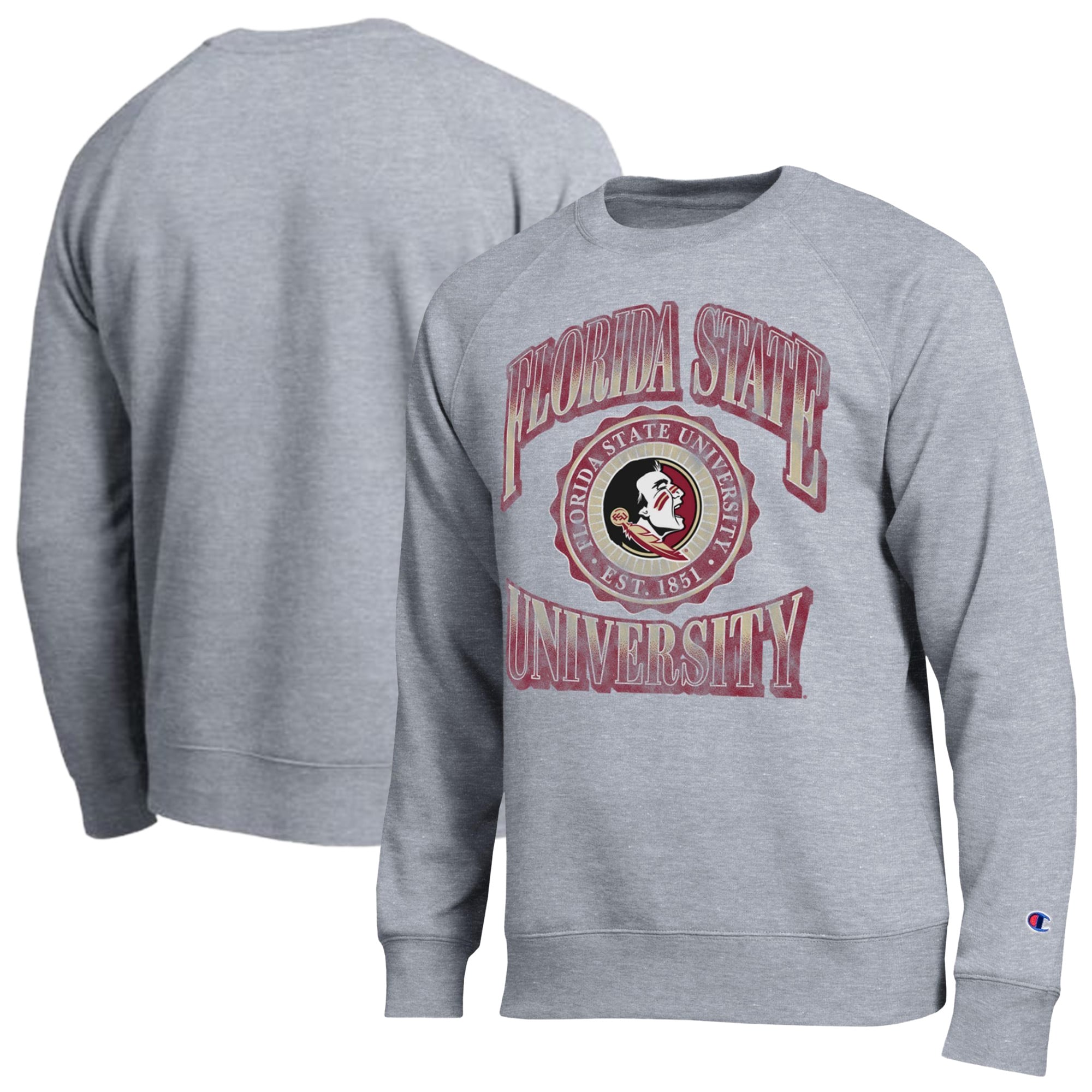 Sweat-shirt Champion pour homme, gris chiné, Florida State Seminoles All-Star
