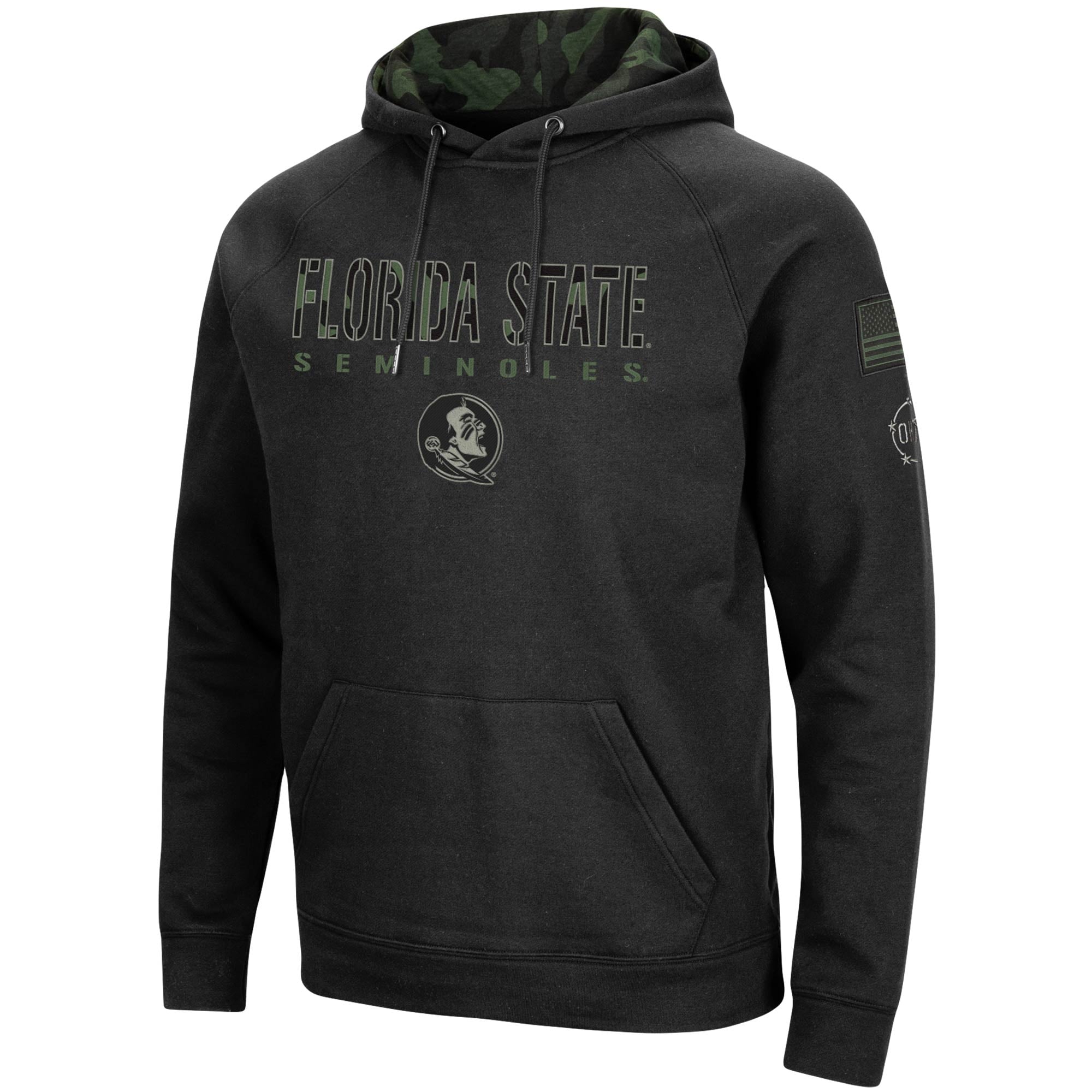 Sweat à capuche Colosseum Black Florida State Seminoles OHT Military Appreciation Camo pour homme