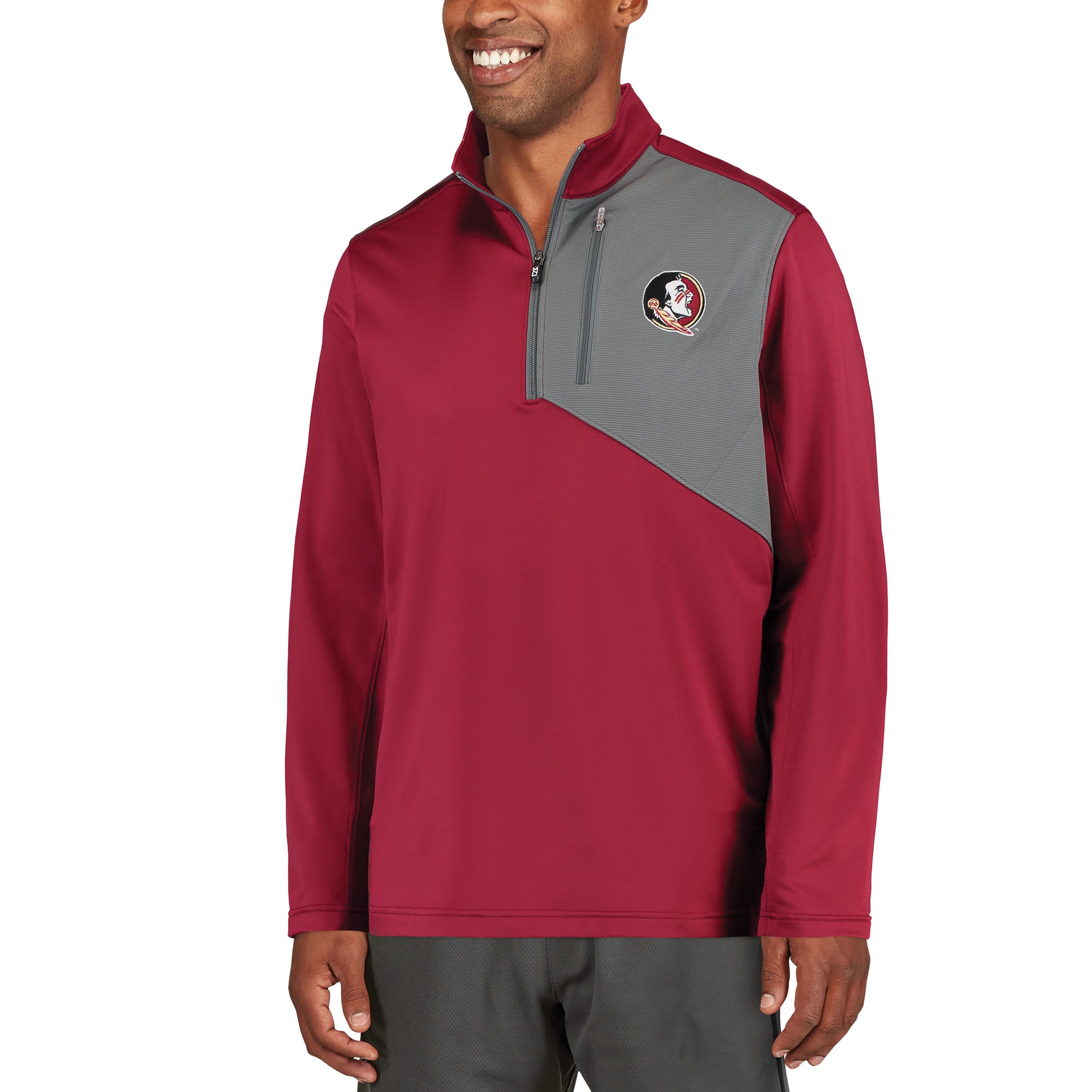 Men's Cutter & Buck Garnet Florida State Seminoles Shaw Hybrid