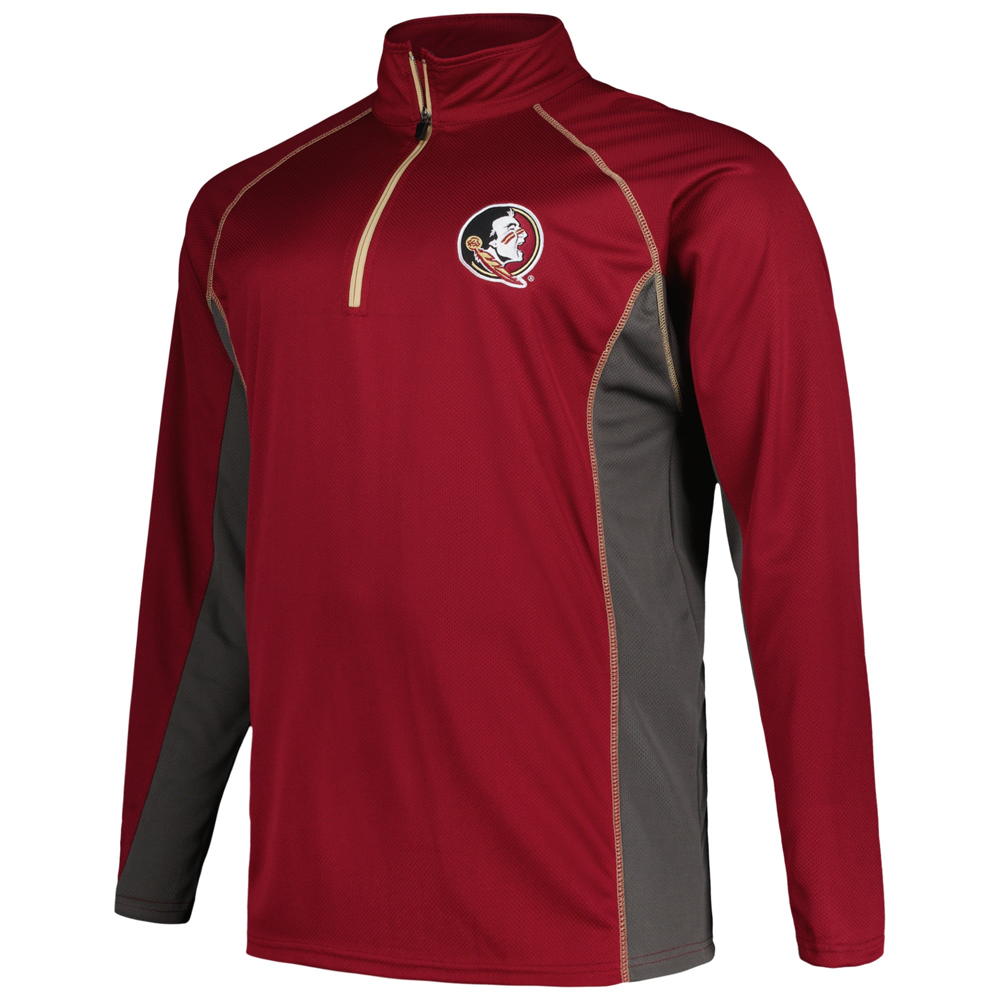 Veste raglan à quart de zip grande taille Fanatics Garnet Florida State Seminoles pour homme