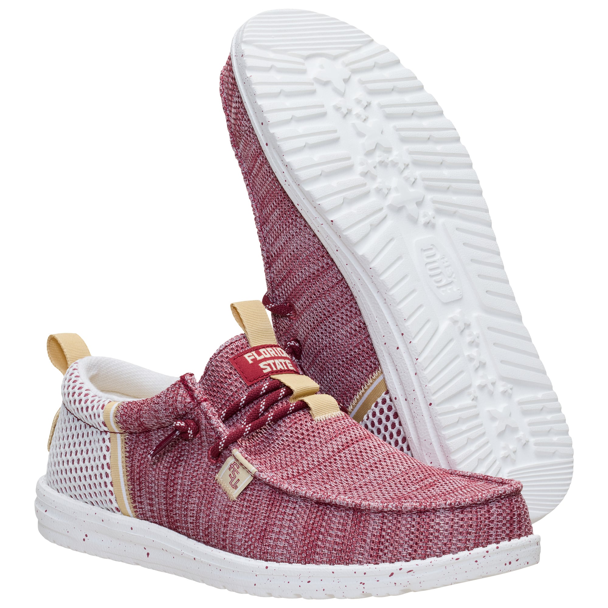Men's Hey Dude Garnet Florida State Seminoles Wally Stretch Sox Shoes