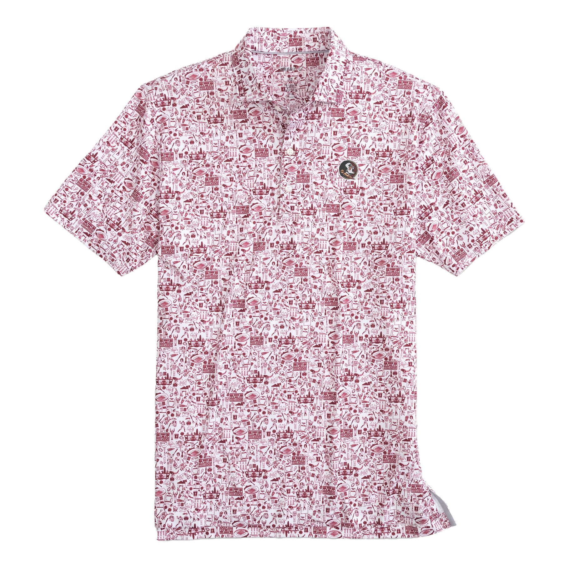 Polo johnnie-O Garnet Florida State Seminoles Tailgater 2.0 pour homme