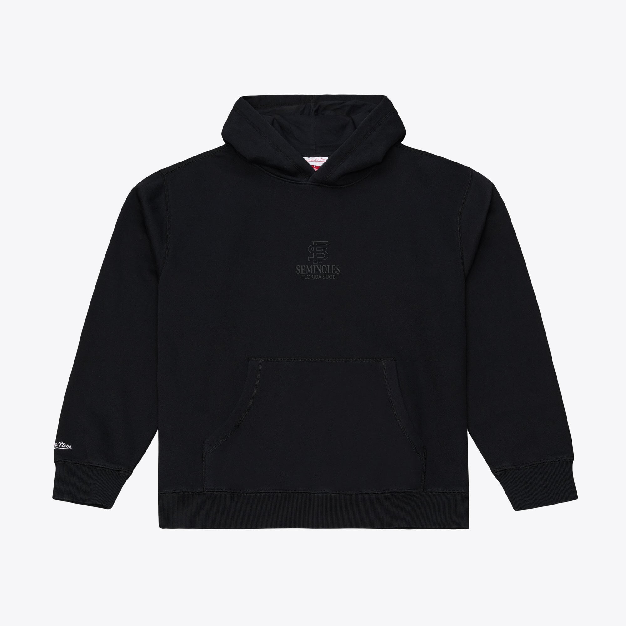 Men's Mitchell & Ness  Black Florida State Seminoles Monochrome Icon Fleece Hoodie