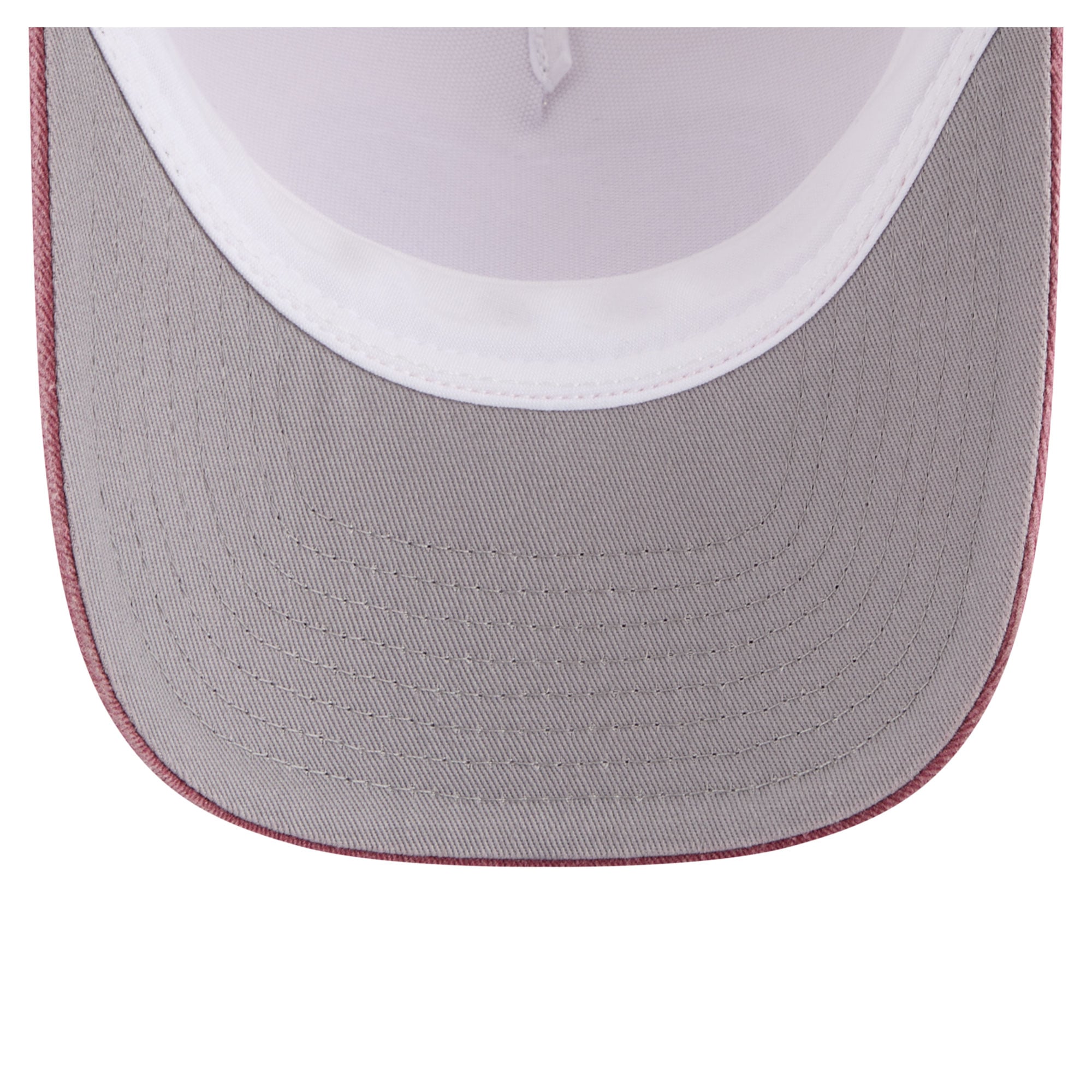Men's New Era Stone/Garnet Florida State Seminoles Frayed Patch 9FORTY M-Crown A-Frame Trucker Adjustable Hat