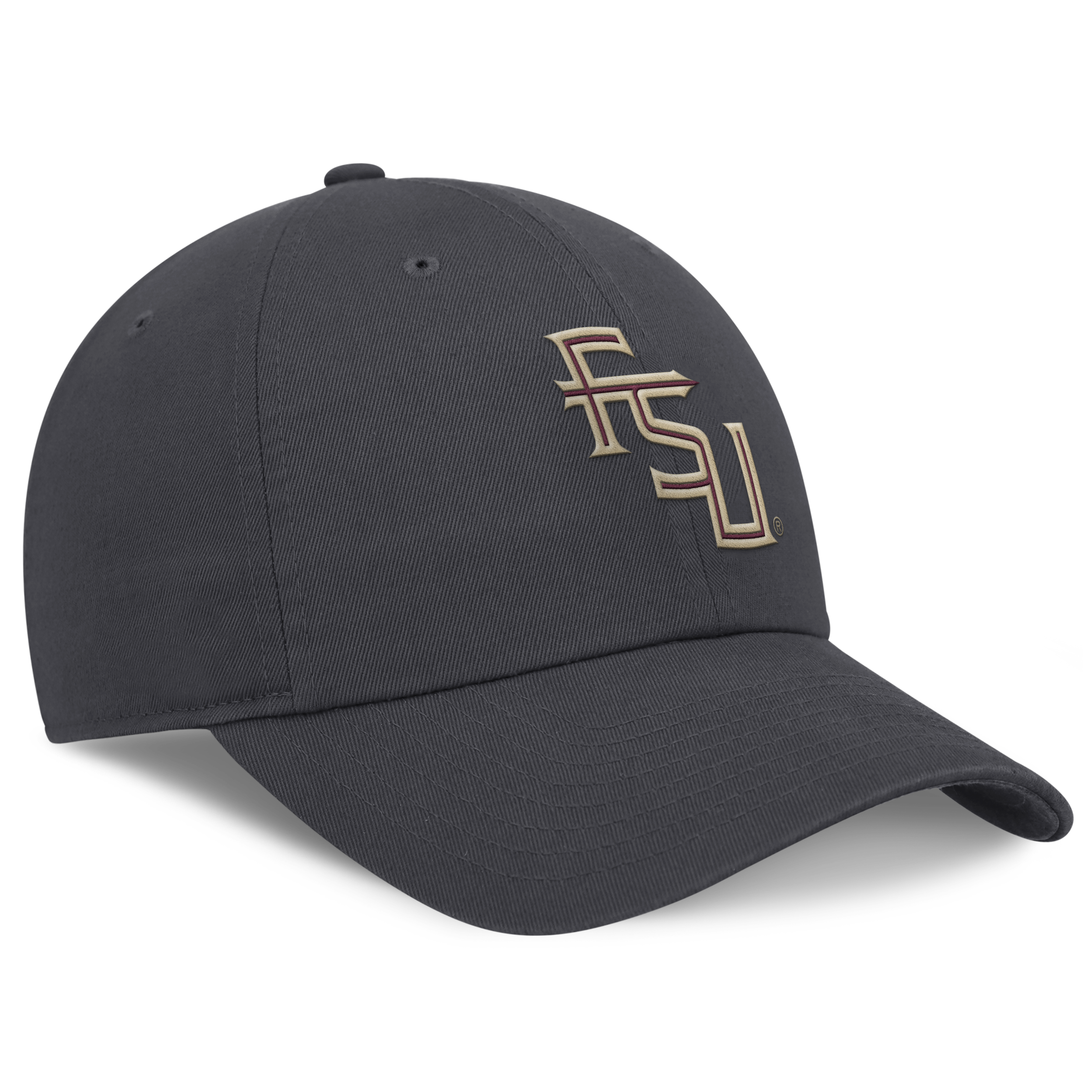 Men's Nike Anthracite Florida State Seminoles Club Dri-FIT Adjustable Hat