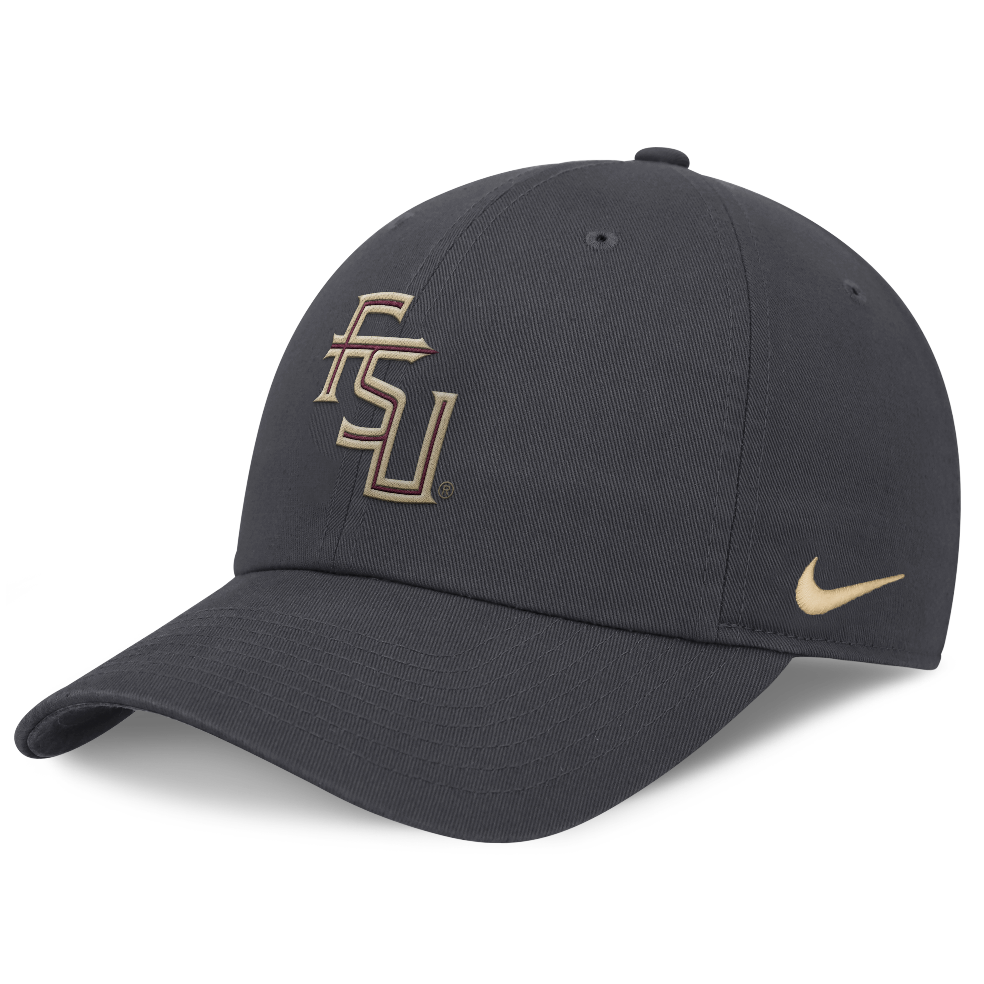 Men's Nike Anthracite Florida State Seminoles Club Dri-FIT Adjustable Hat