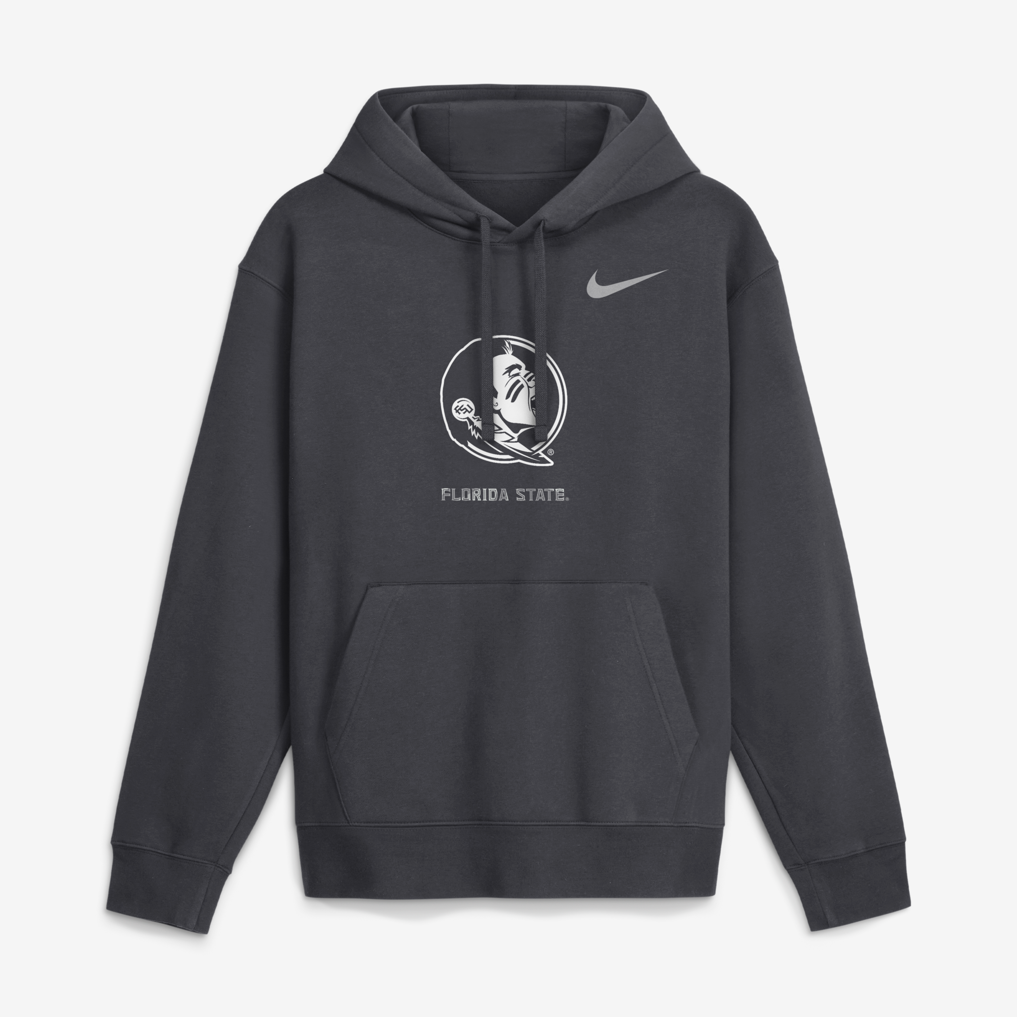 Sweat à capuche en polaire Nike anthracite Florida State Seminoles Club pour homme
