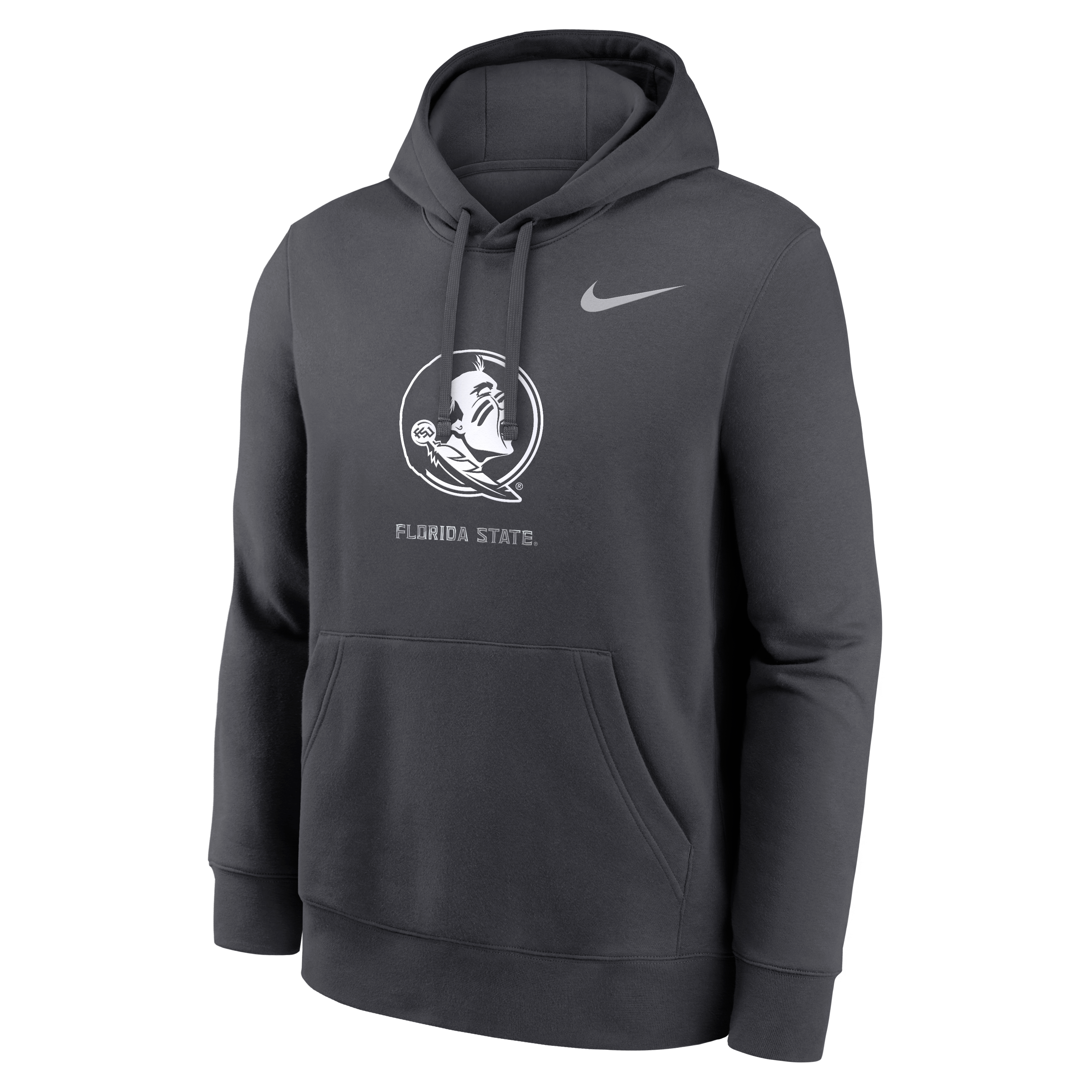 Sweat à capuche en polaire Nike anthracite Florida State Seminoles Club pour homme