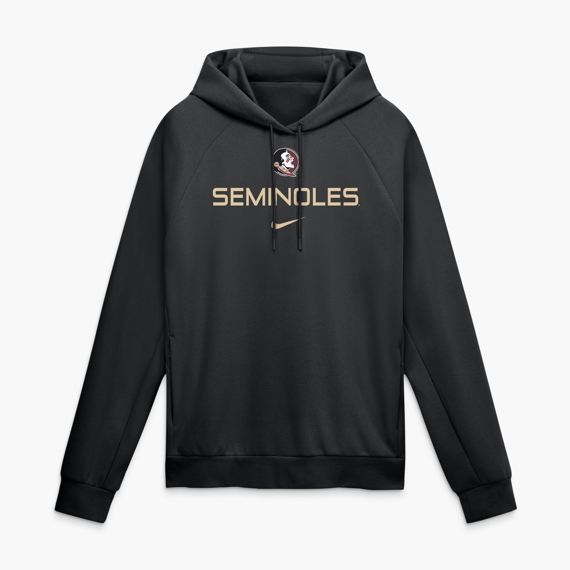 Men's Nike Black Florida State Seminoles Premium Performance Raglan Dri-FIT Hoodie
