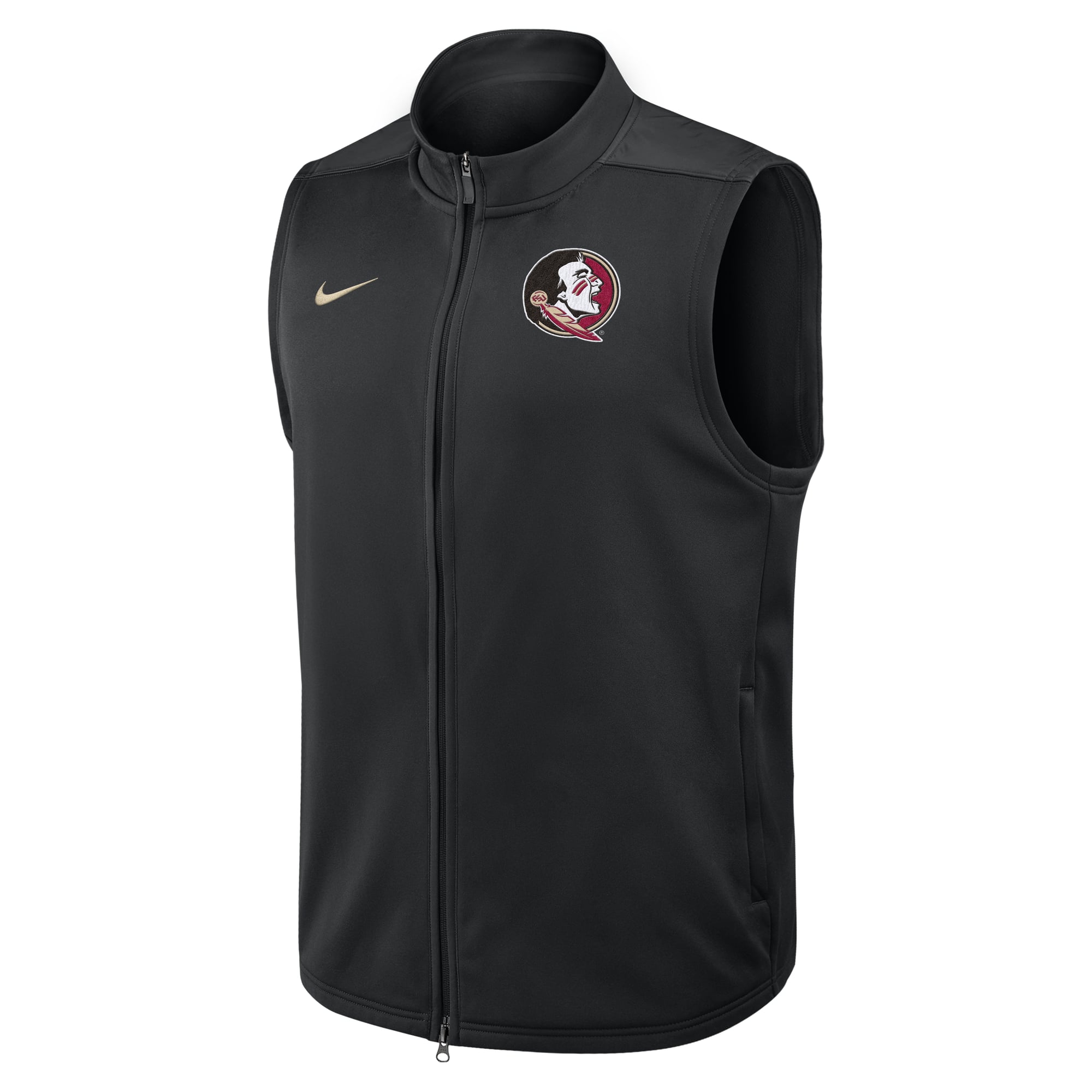 Men's Nike Black Florida State Seminoles Primetime Victory Therma-FIT Full-Zip Vest