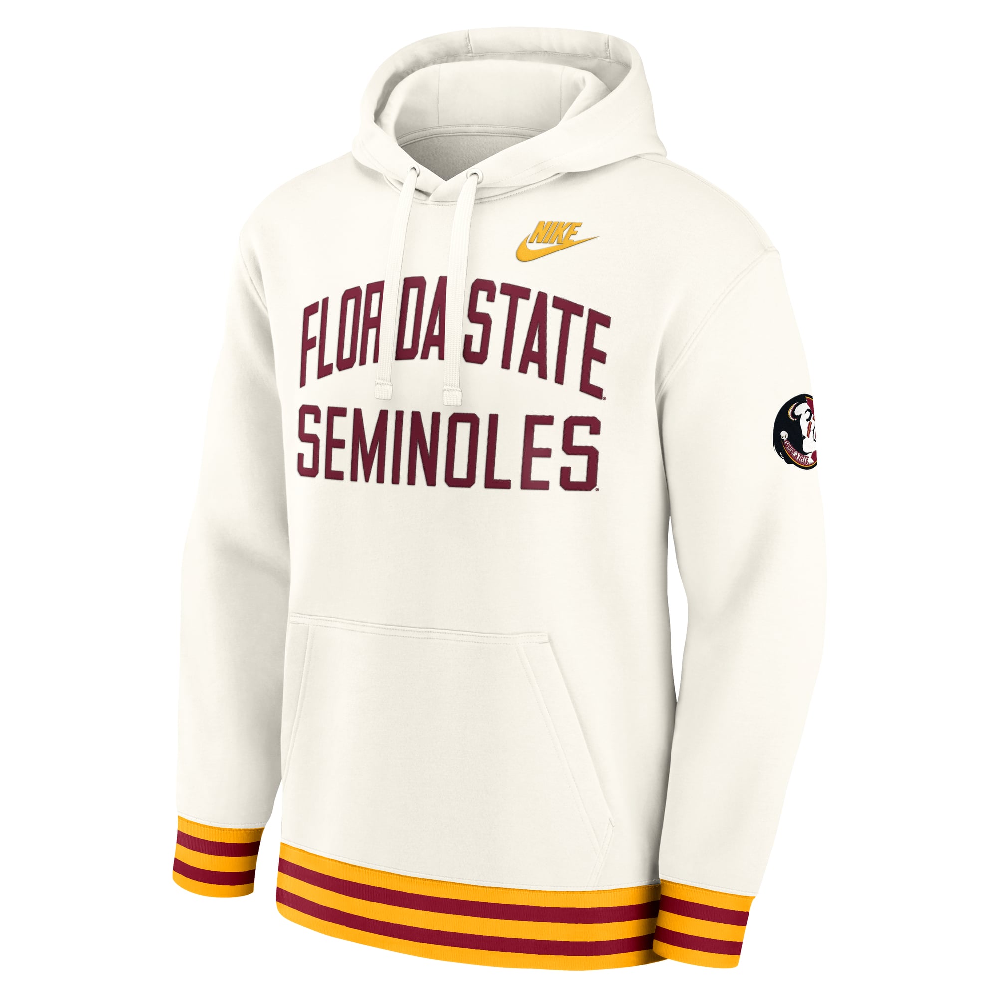 Sweat à capuche rétro Nike crème Florida State Seminoles Legacy pour homme