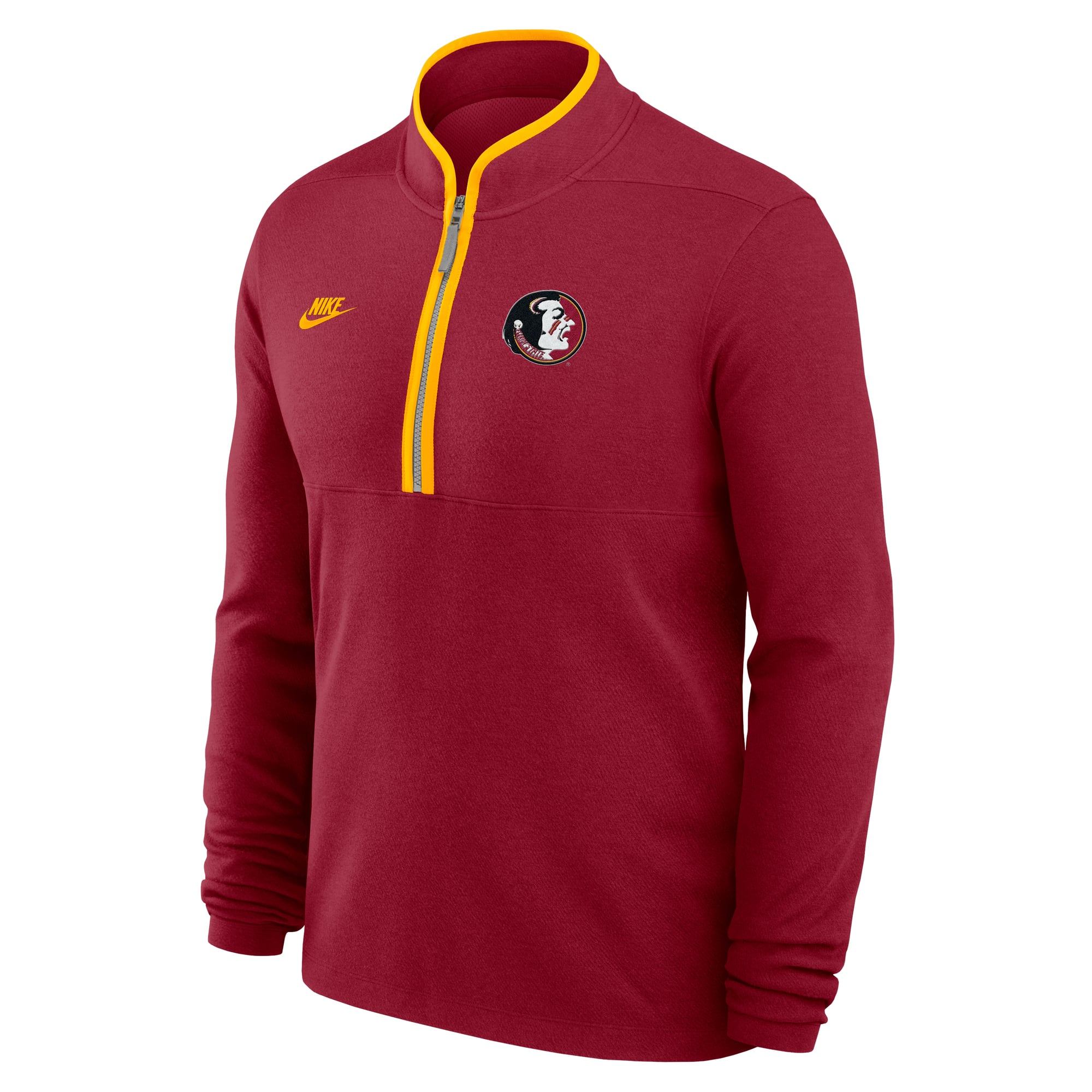 Men's Nike Crimson Florida State Seminoles Courtside Victory Dri-FIT Half-Zip Pullover