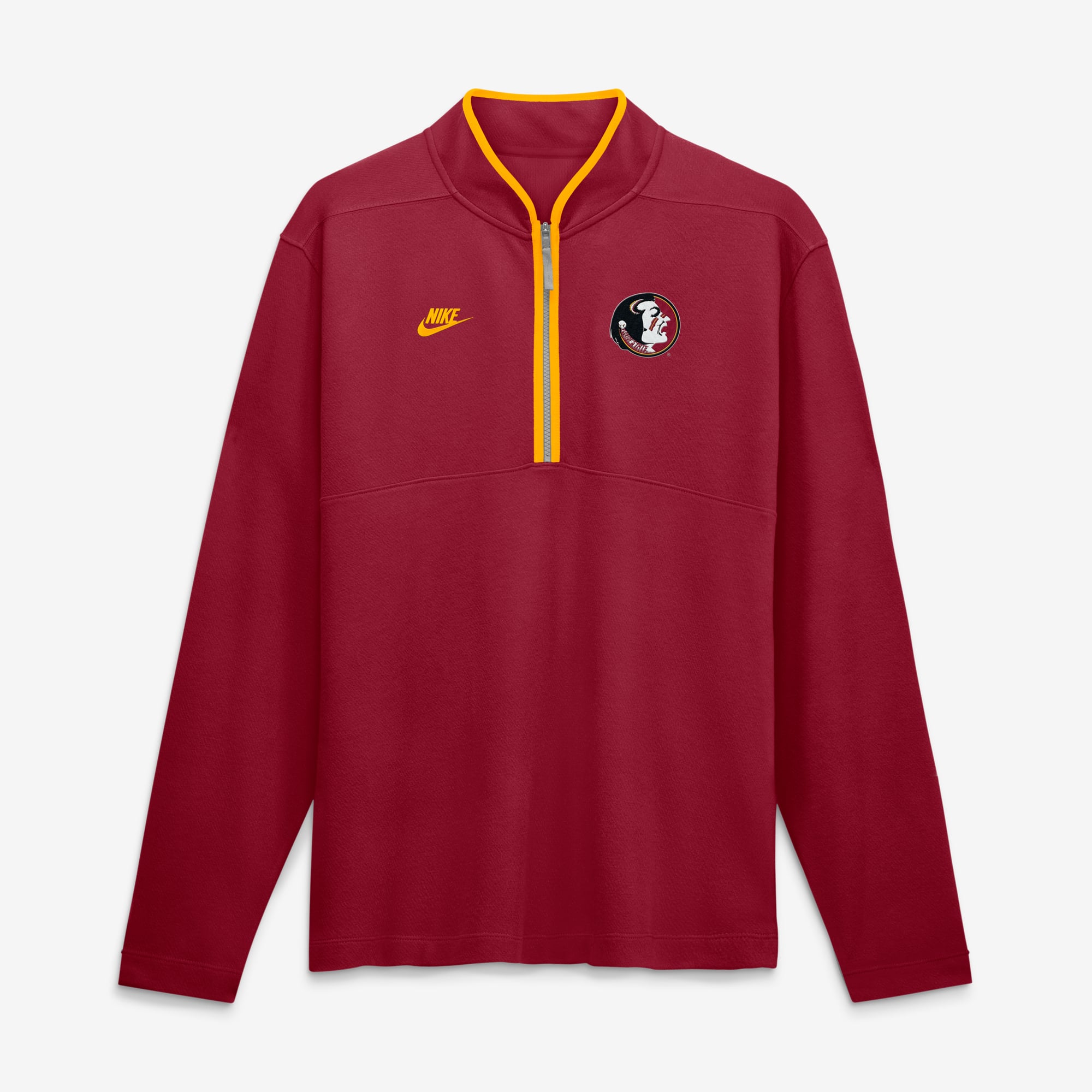 Men's Nike Crimson Florida State Seminoles Courtside Victory Dri-FIT Half-Zip Pullover