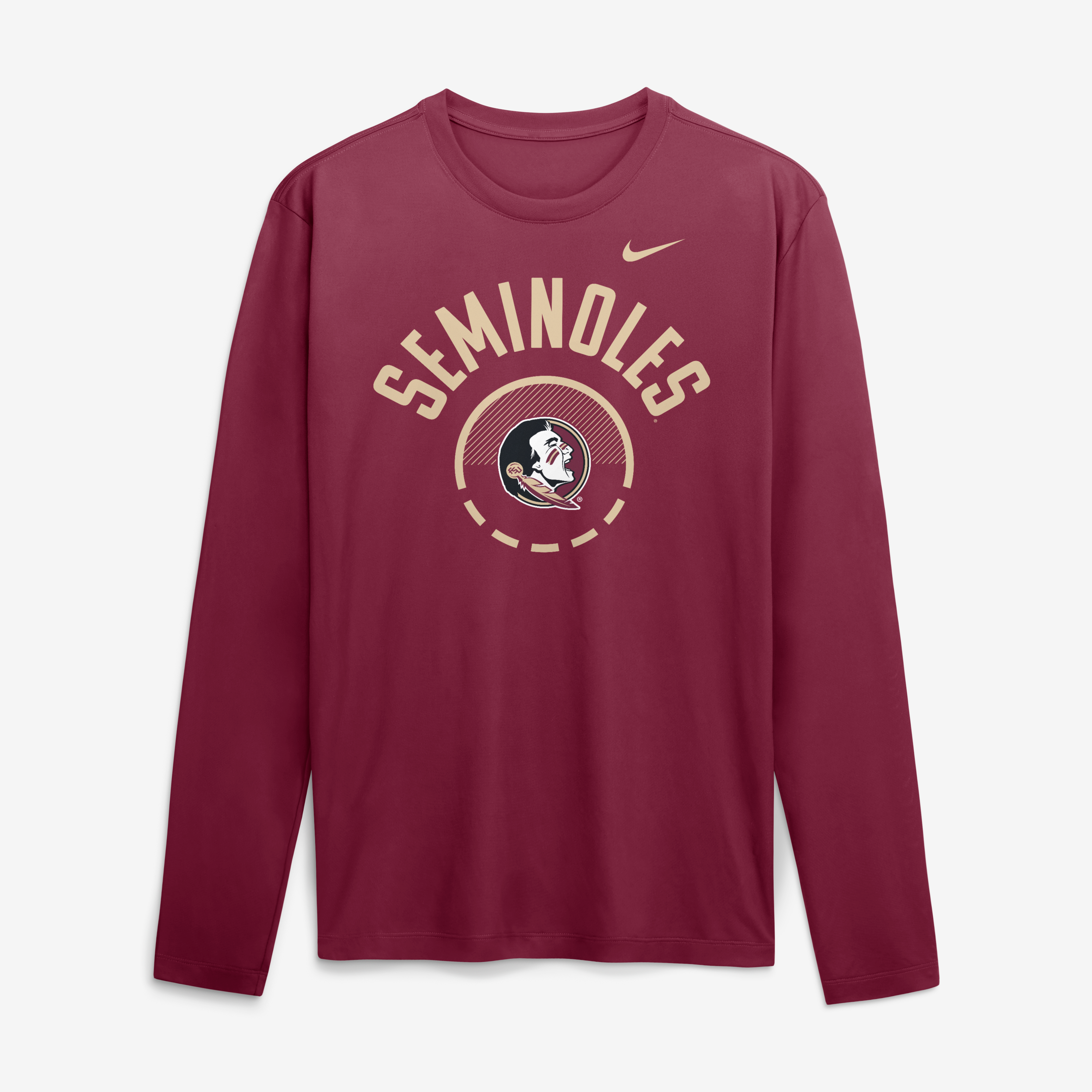 T-shirt à manches longues Nike Garnet Florida State Seminoles 2026 Courtside Basketball Shootaround Legend Dri-FIT pour homme