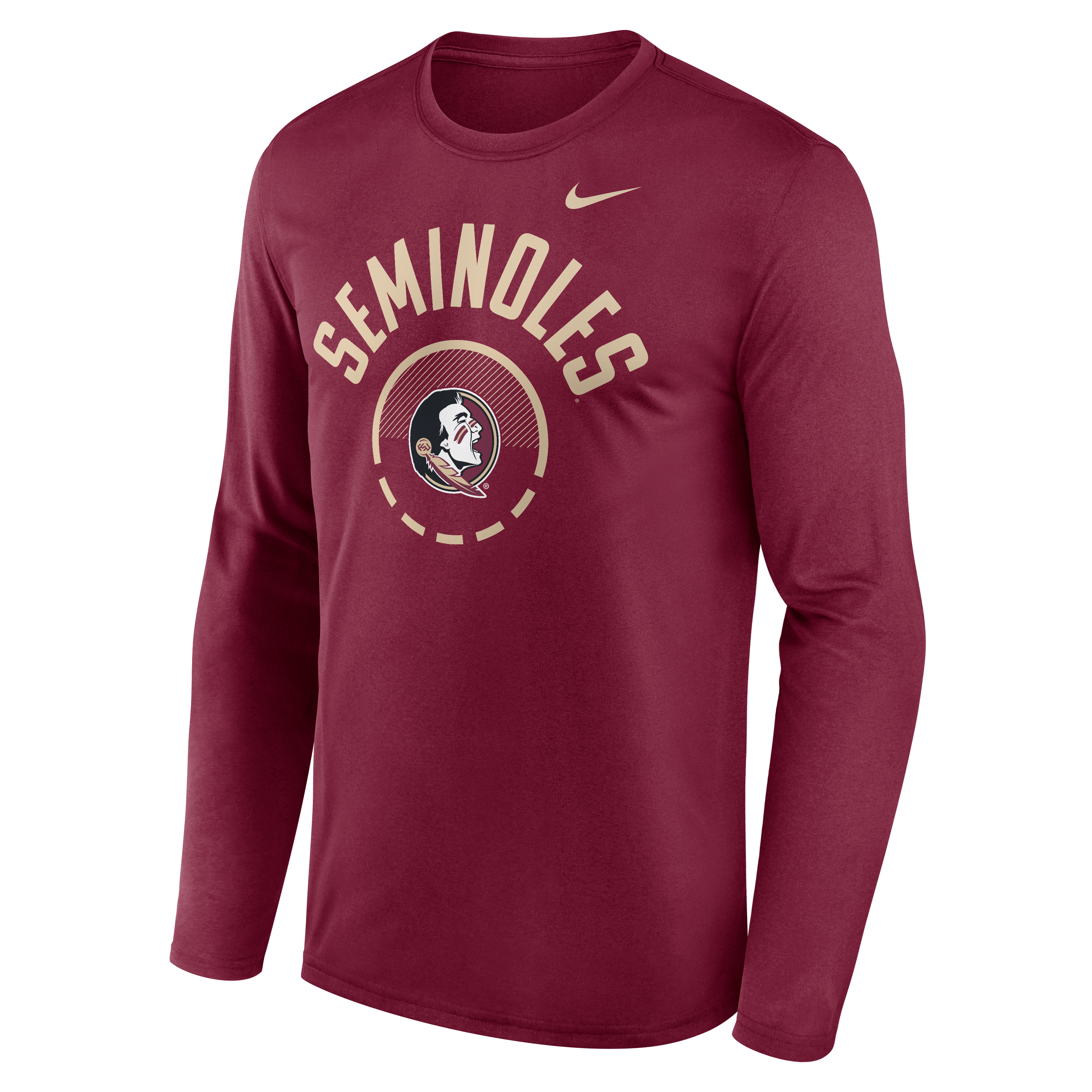 T-shirt à manches longues Nike Garnet Florida State Seminoles 2026 Courtside Basketball Shootaround Legend Dri-FIT pour homme