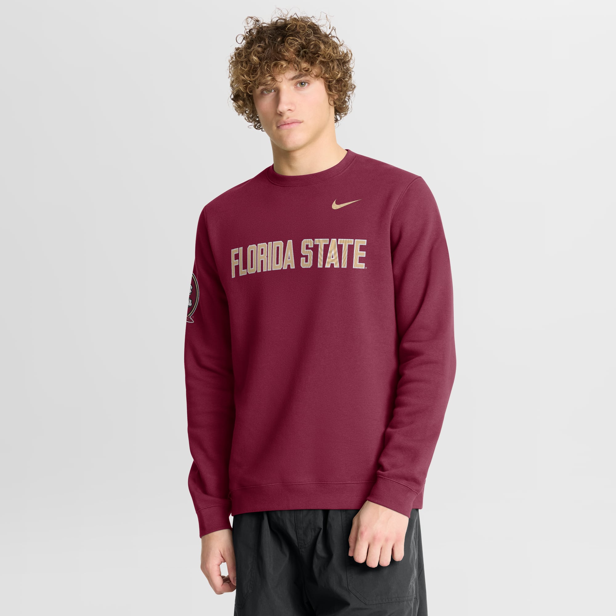 Men's Nike Garnet Florida State Seminoles 2026 Sideline Club Sweatshirt