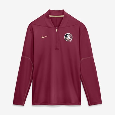 Florida State Seminoles Nike Men's 2026 Sideline Midweight Half-Zip Dri-FIT Pullover - Garnet
