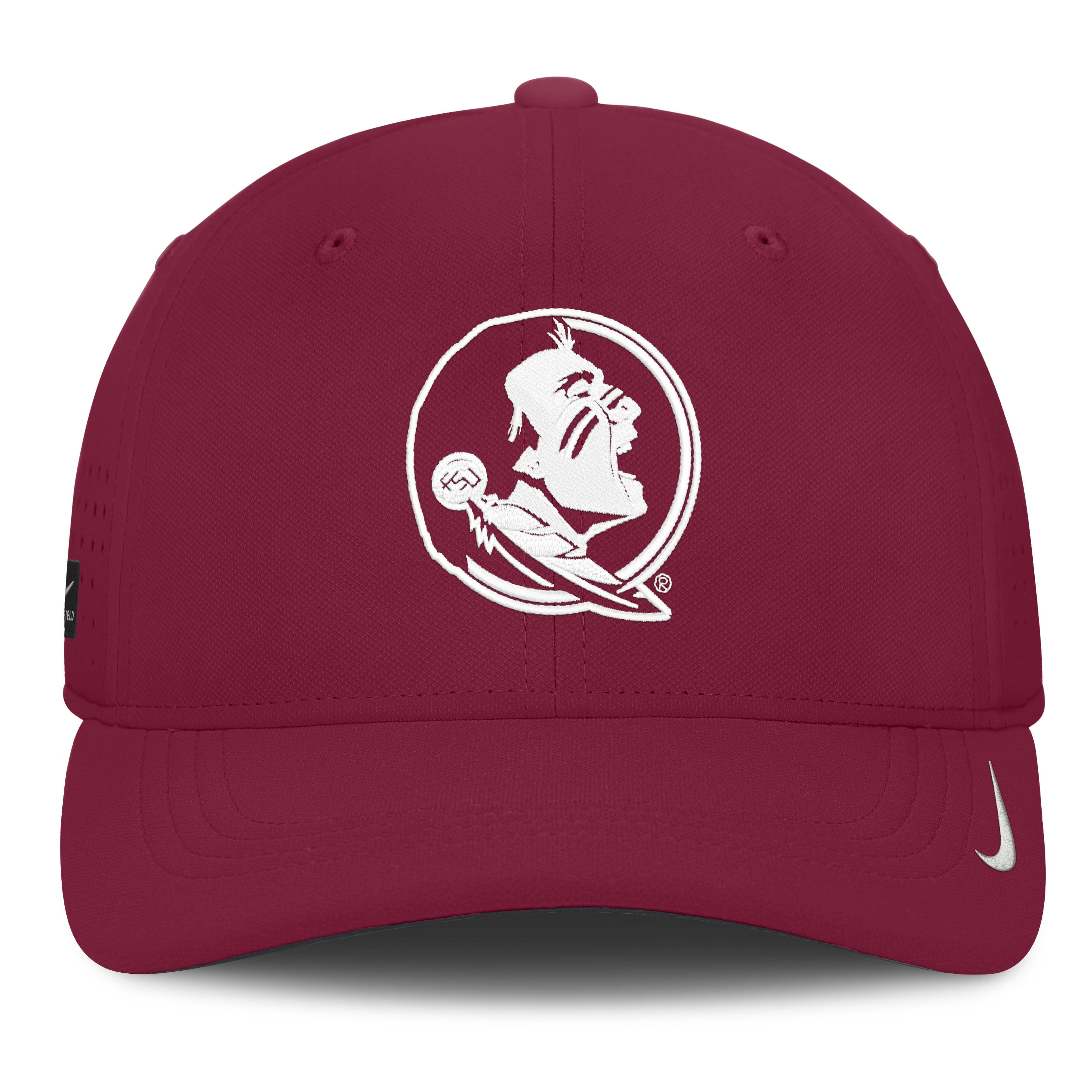 Casquette Nike Grenat Florida State Seminoles 2026 Sideline Practice AeroBill SwooshFlex Dri-FIT pour homme