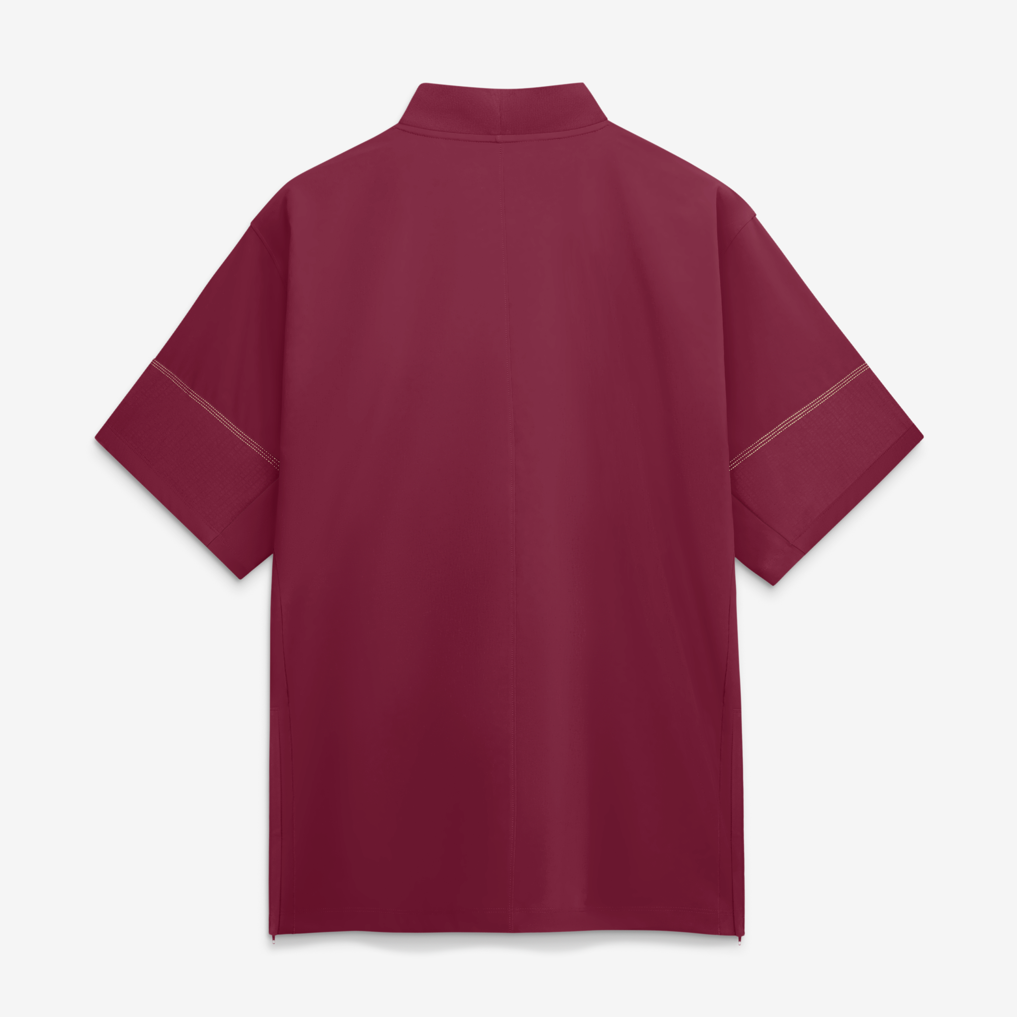Men's Nike Garnet Florida State Seminoles 2026 Sideline Short Sleeve Quarter-Zip Coaches Jacket