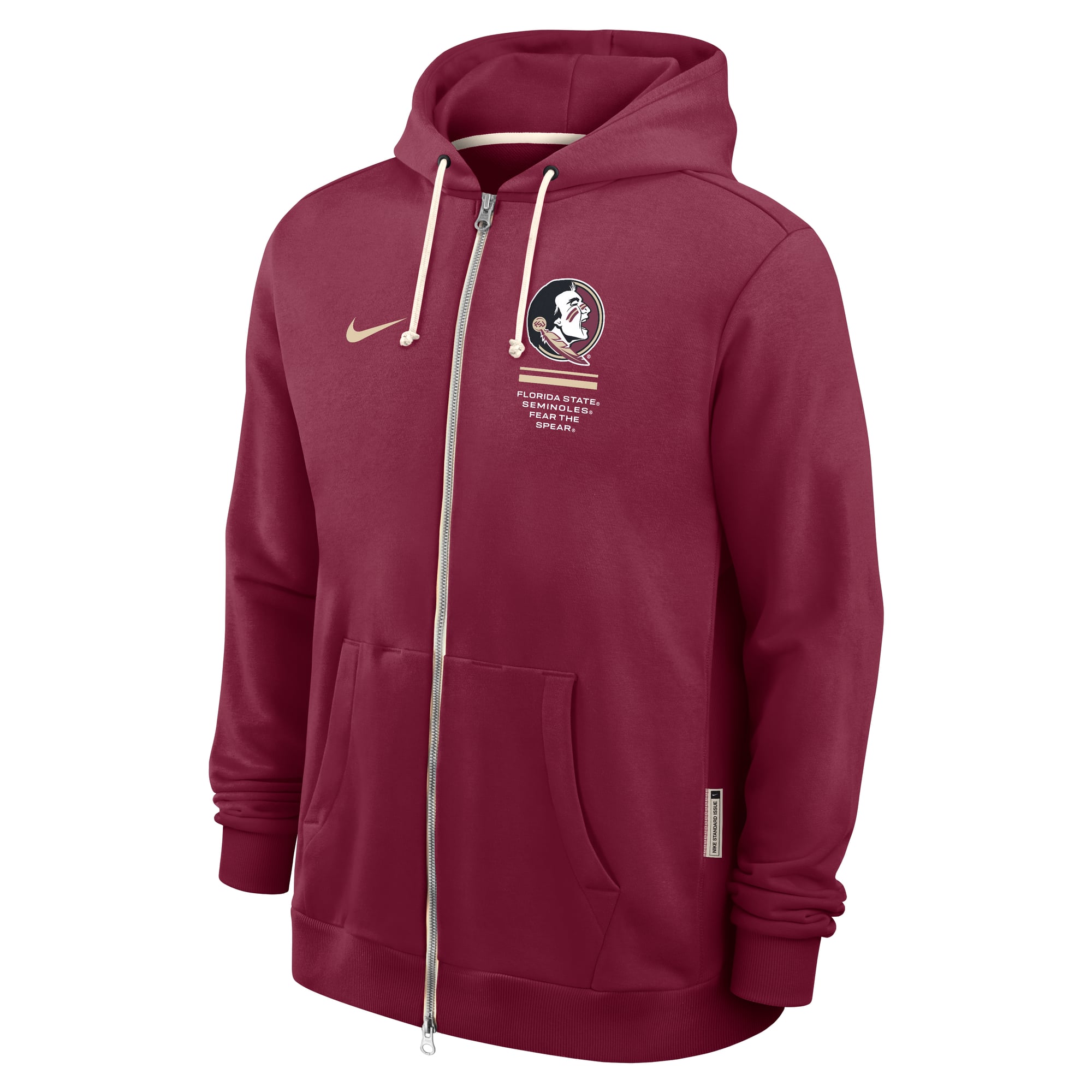 Men's Nike Garnet Florida State Seminoles 2026 Sideline Standard Issue Dri-FIT Full-Zip Hoodie