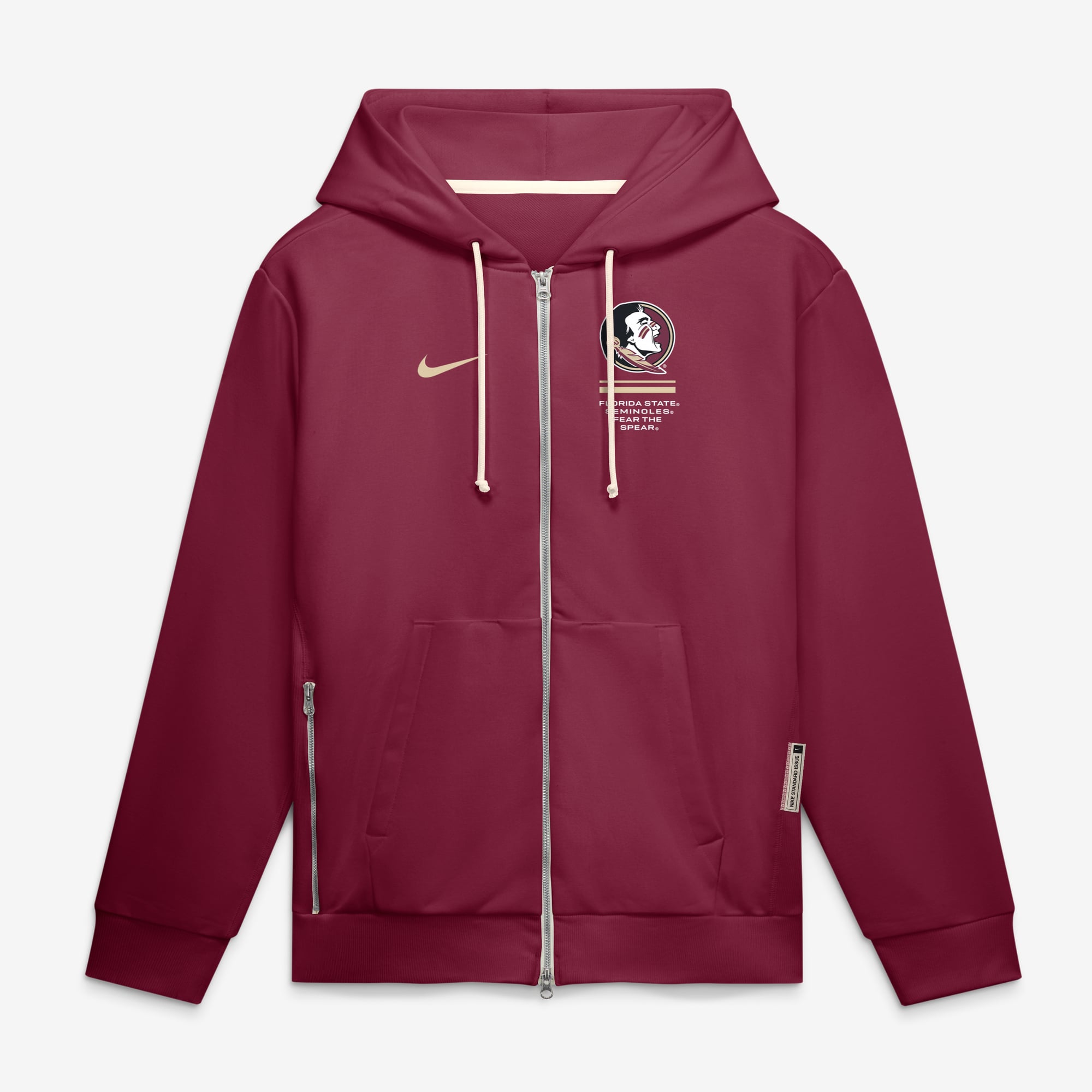 Men's Nike Garnet Florida State Seminoles 2026 Sideline Standard Issue Dri-FIT Full-Zip Hoodie