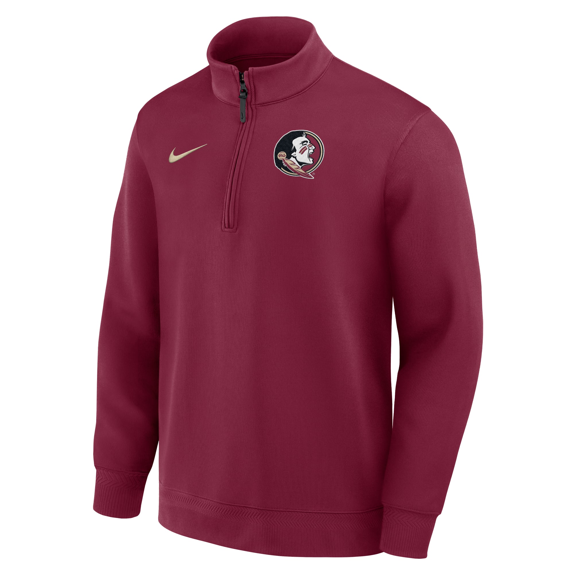 Men's Nike Garnet Florida State Seminoles Coaches Premium Dri-FIT Half-Zip Pullover