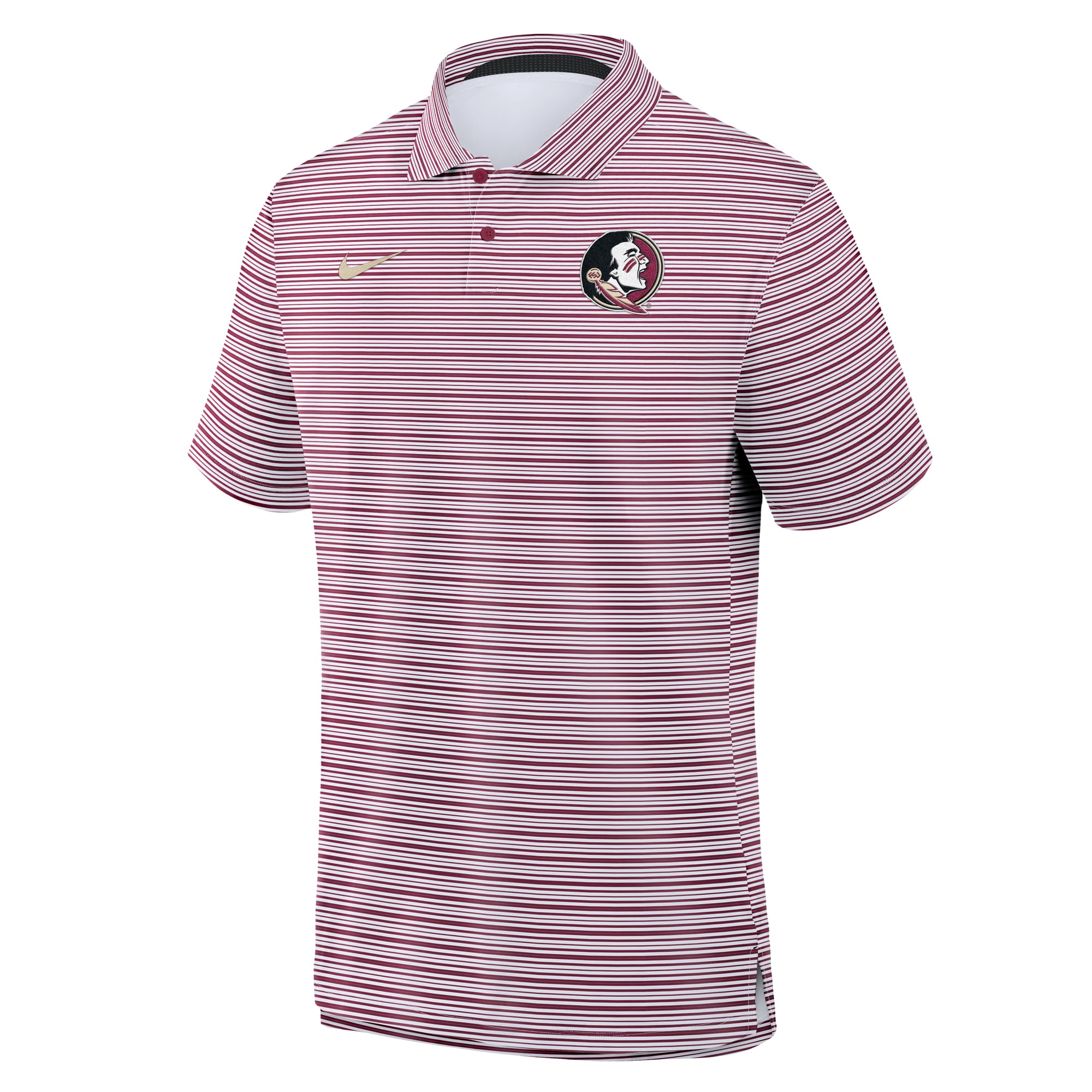 Polo rayé Dri-FIT Primetime Vapor grenat pour homme des Florida State Seminoles de Nike