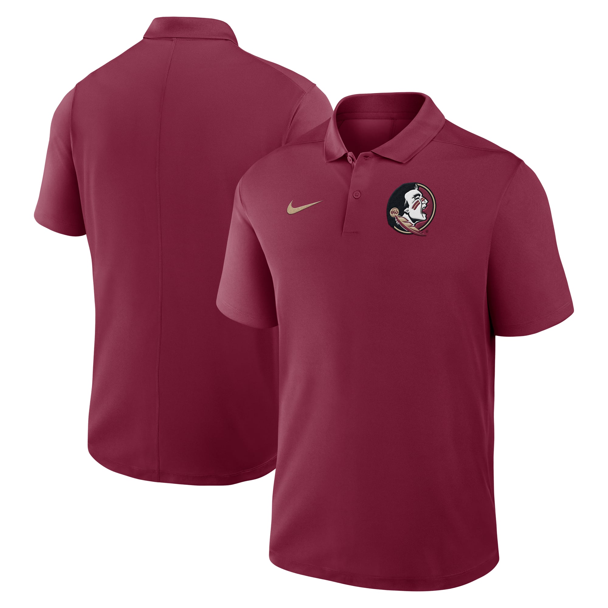 Men's Nike Tan Florida State Seminoles Primetime Victory Primary Logo Performance Polo