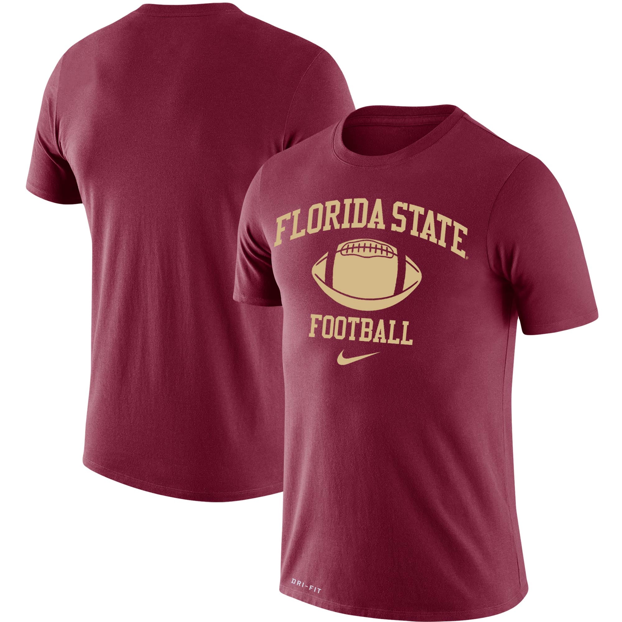 Men's Nike Garnet Florida State Seminoles Retro Football Lockup