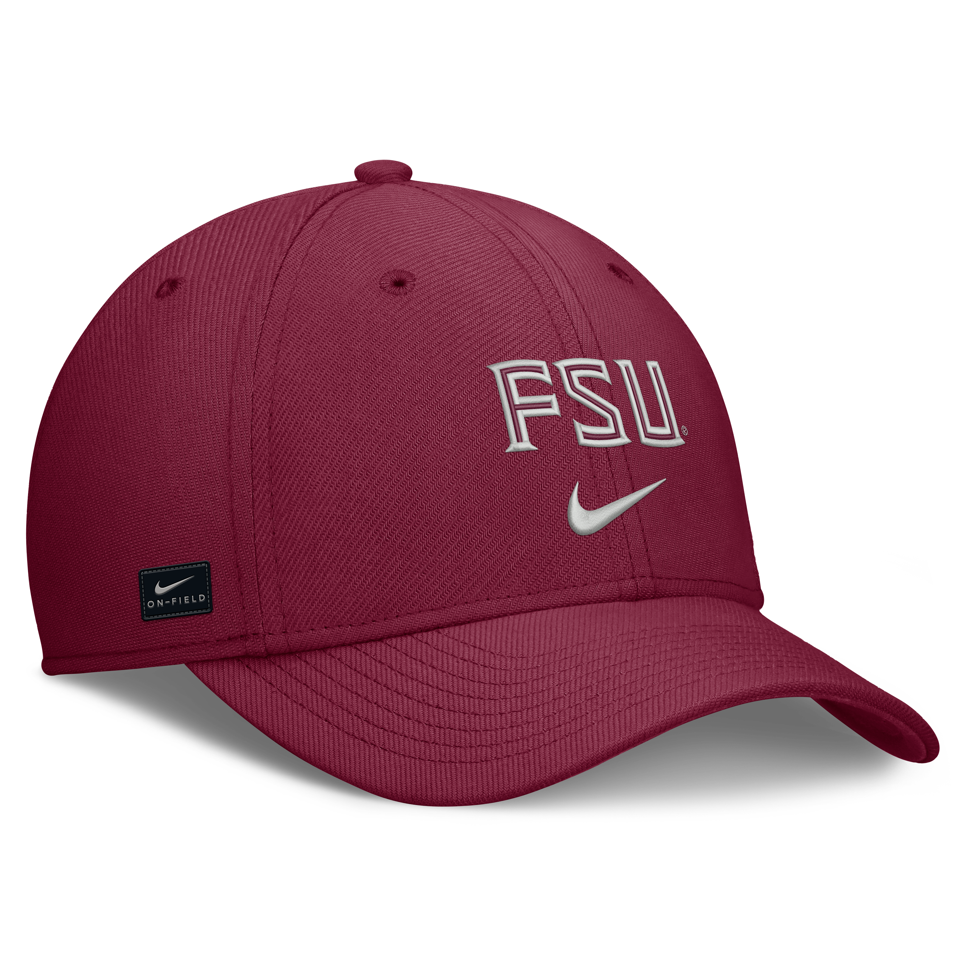 Casquette Nike Grenat Florida State Seminoles Rise On-Field SwooshFlex Dri-FIT Flex pour homme