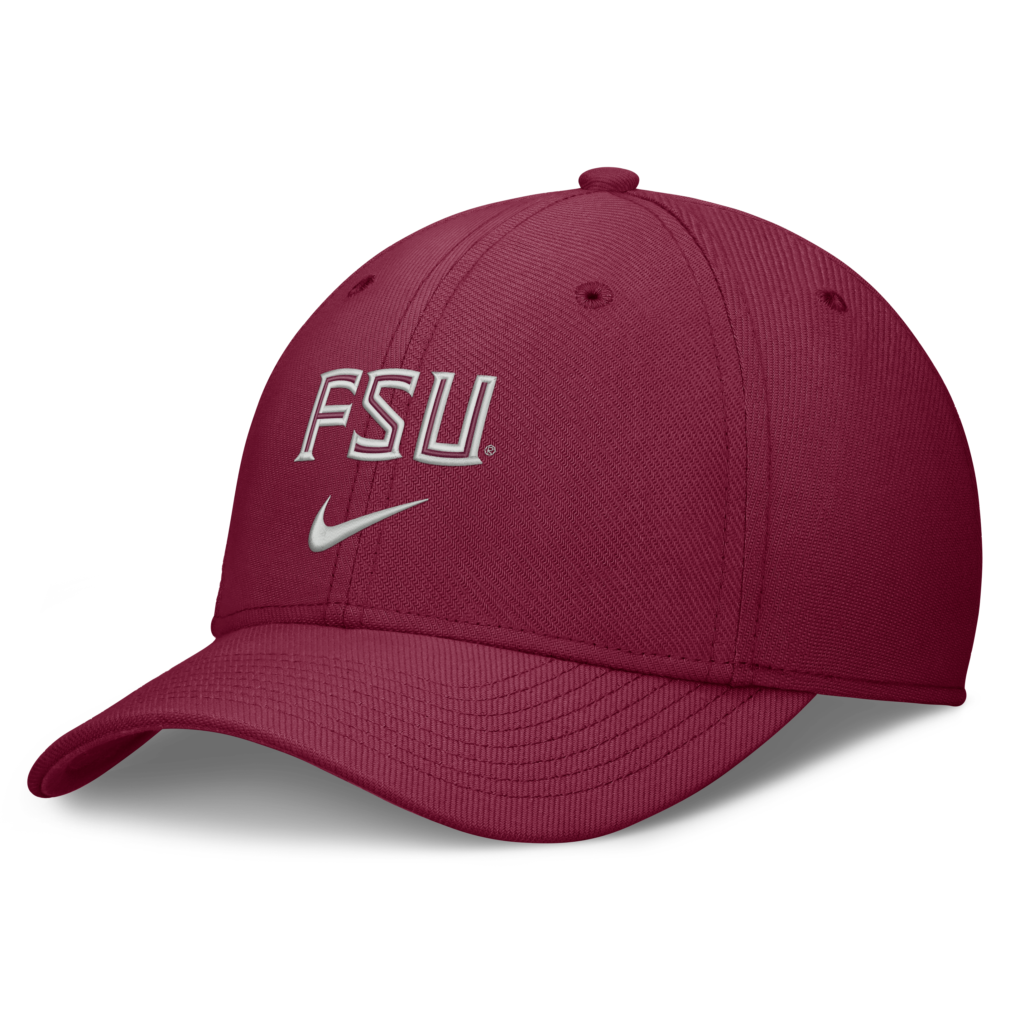 Casquette Nike Grenat Florida State Seminoles Rise On-Field SwooshFlex Dri-FIT Flex pour homme
