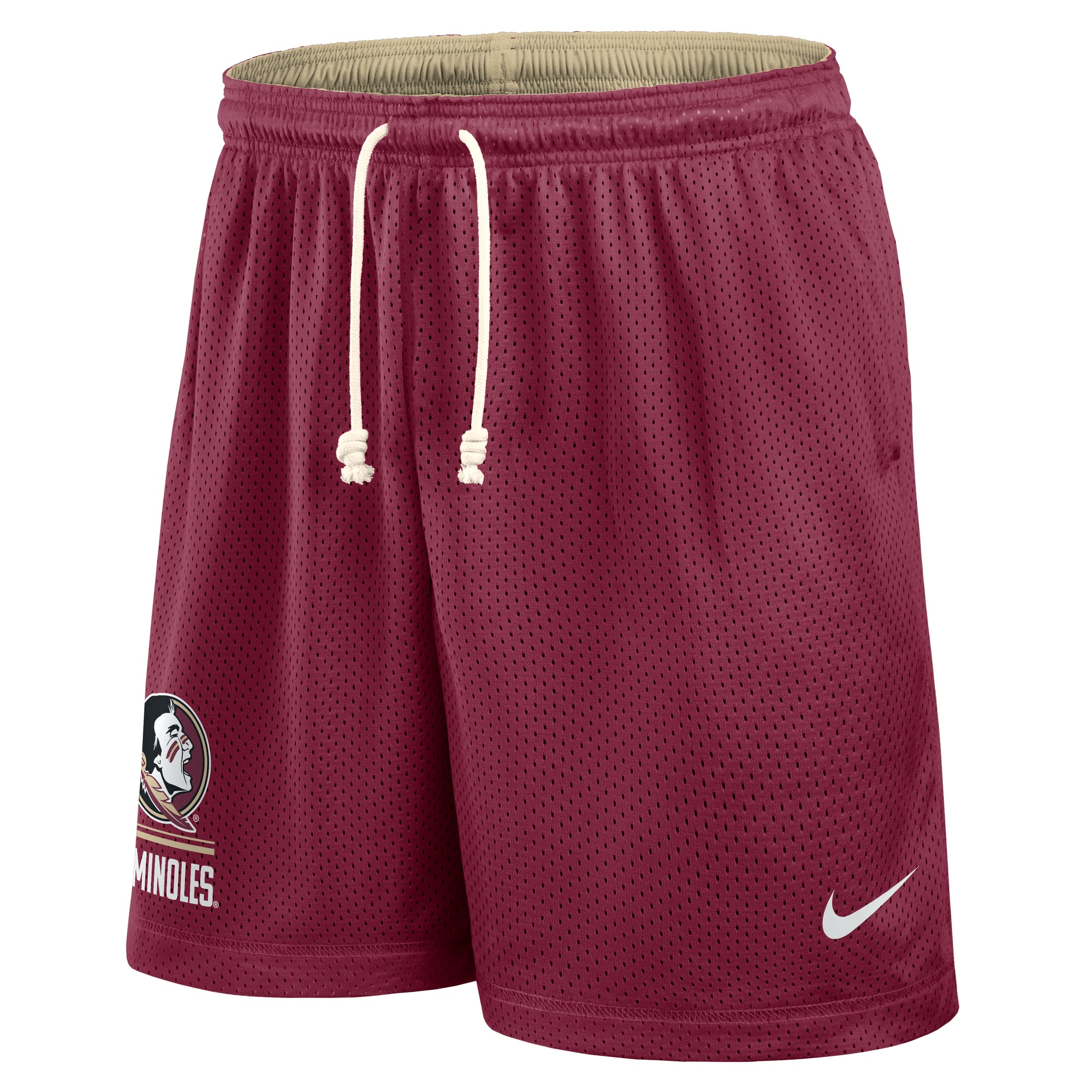 Short réversible Nike Dri-FIT grenat/or pour homme, Florida State Seminoles