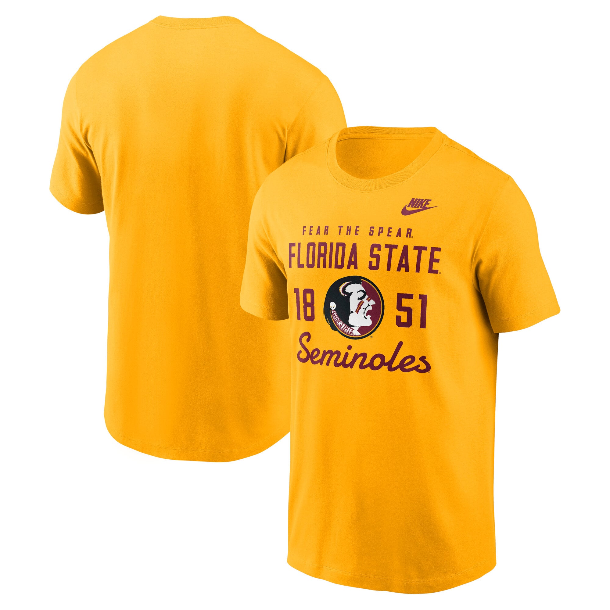 T-shirt Nike Gold Florida State Seminoles Legacy Stacked Established pour homme