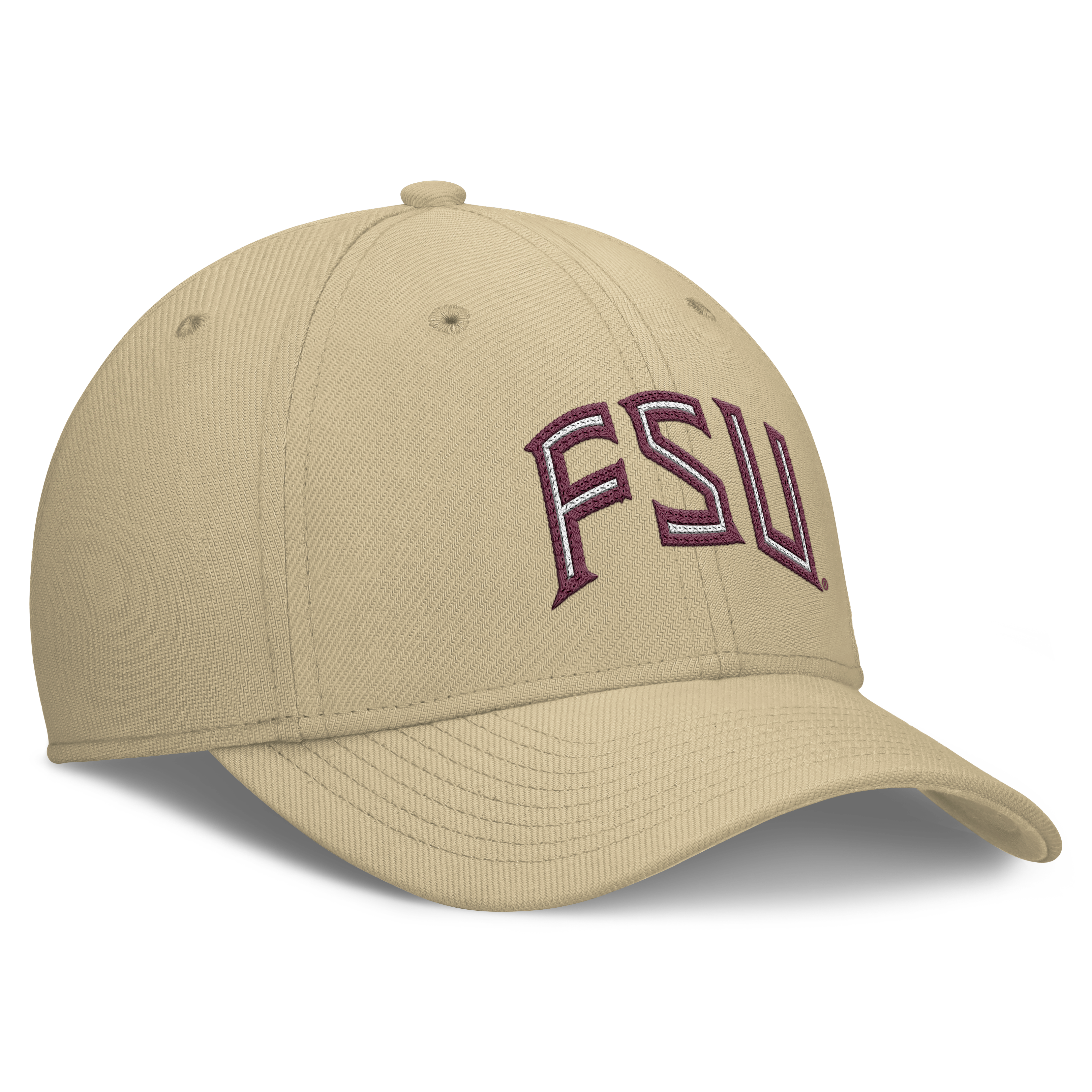 Men's Nike Gold Florida State Seminoles Letter Rise SwooshFlex Dri-FIT Hat