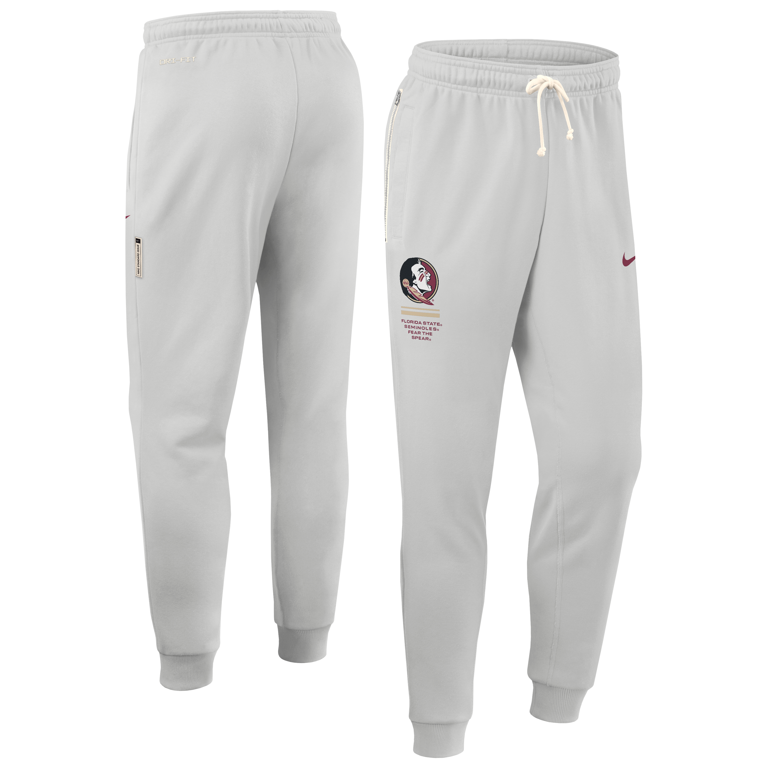 Men's Nike Gray Florida State Seminoles 2026 Sideline Standard Issue Dri-FIT Taper Pants
