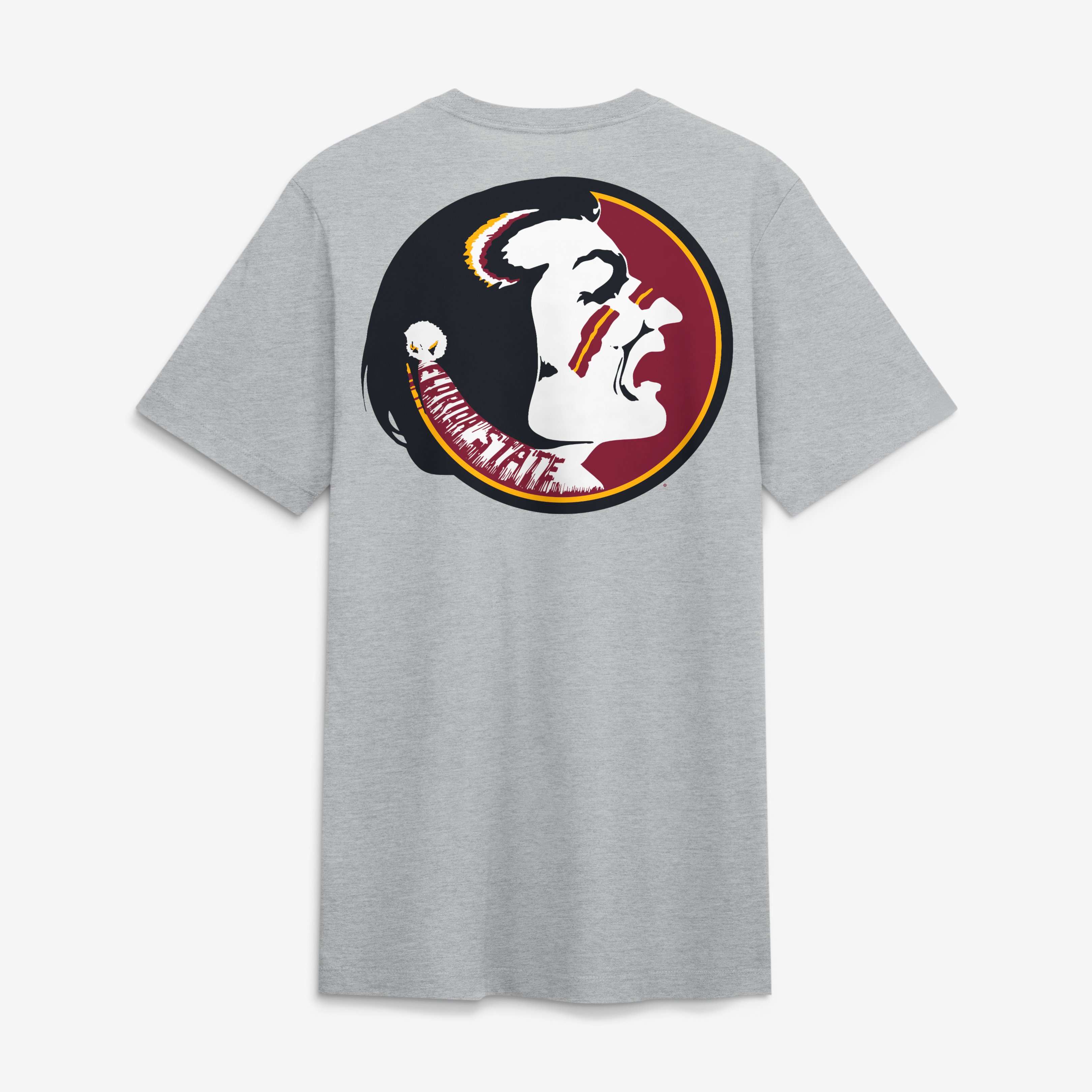 Men's Nike  Heather Gray Florida State Seminoles Arch Wordmark Legacy Tri-Blend T-Shirt