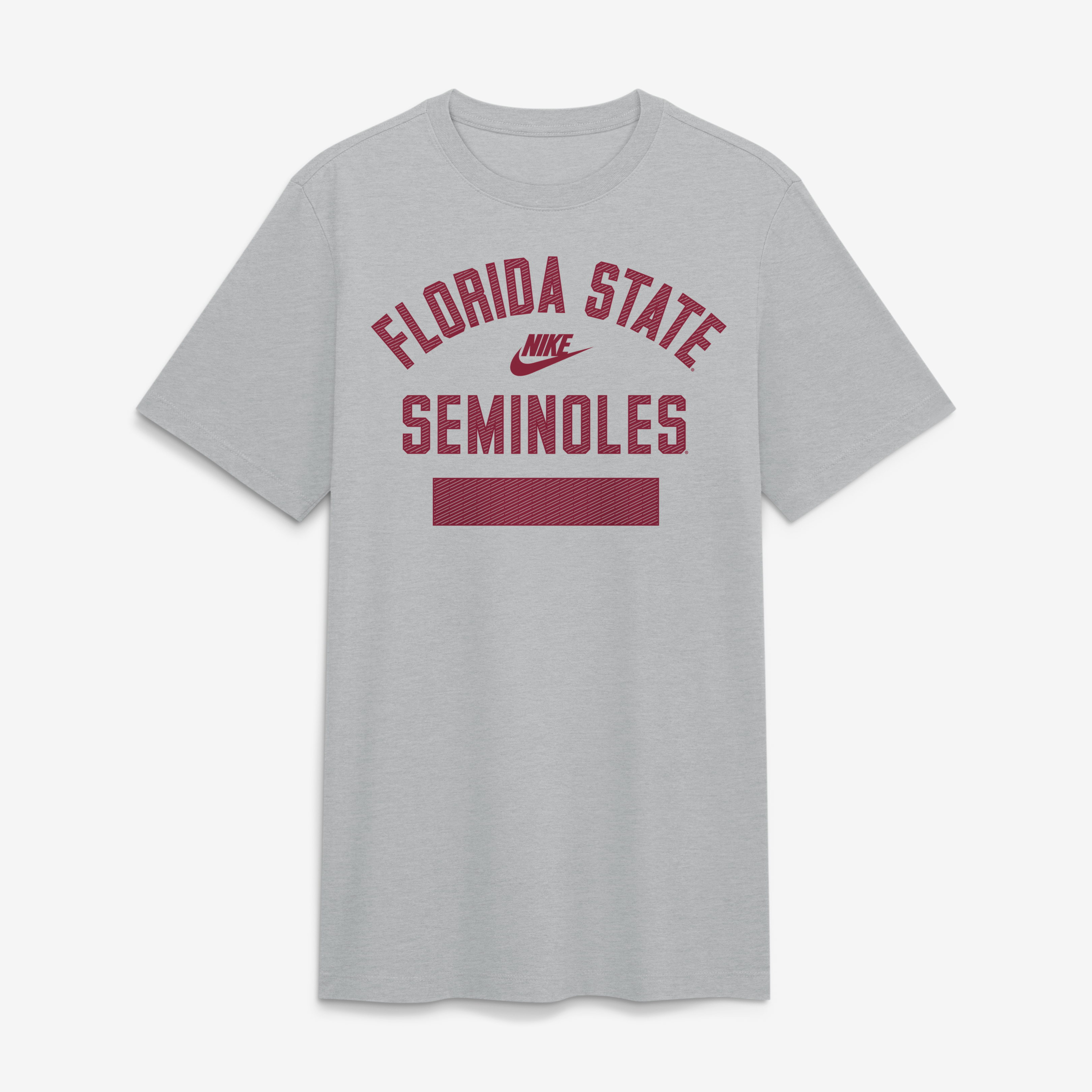 Men's Nike  Heather Gray Florida State Seminoles Arch Wordmark Legacy Tri-Blend T-Shirt