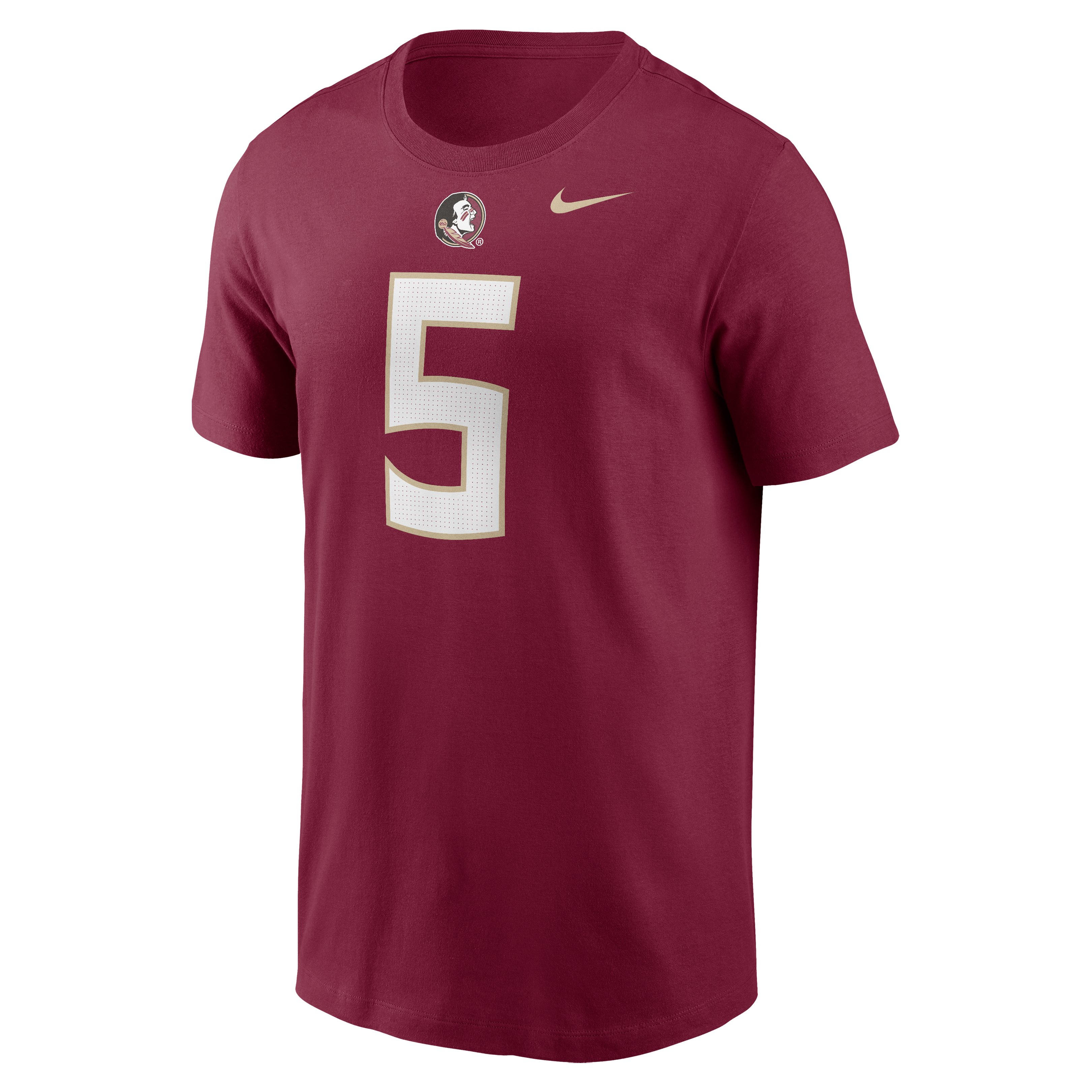 T-shirt Nike Jameis Winston Garnet Florida State Seminoles pour homme, avec nom et numéro