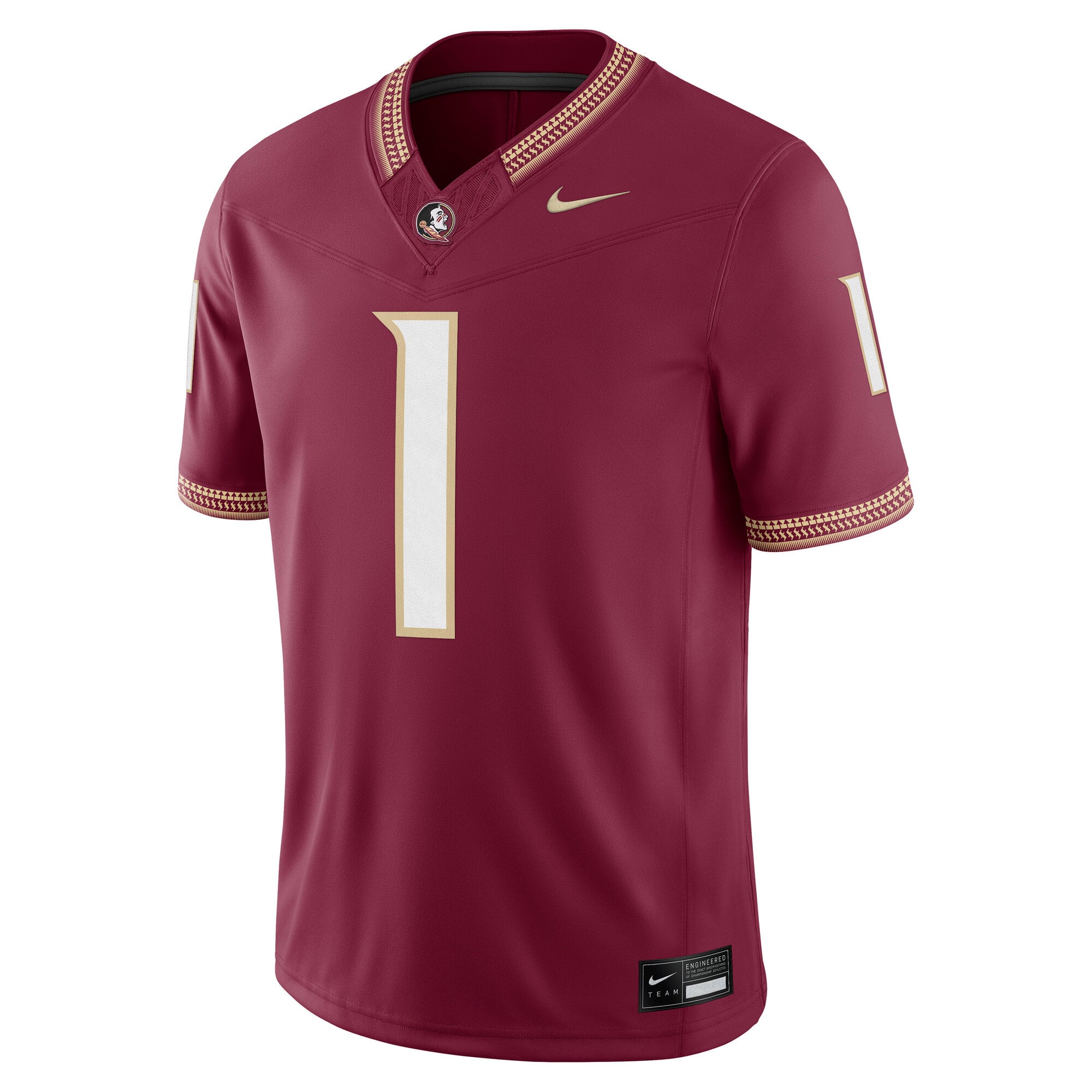 Maillot Nike Vapor F.U.S.E. Stitched Limited pour homme, numéro 1 Grenat, Florida State Seminoles