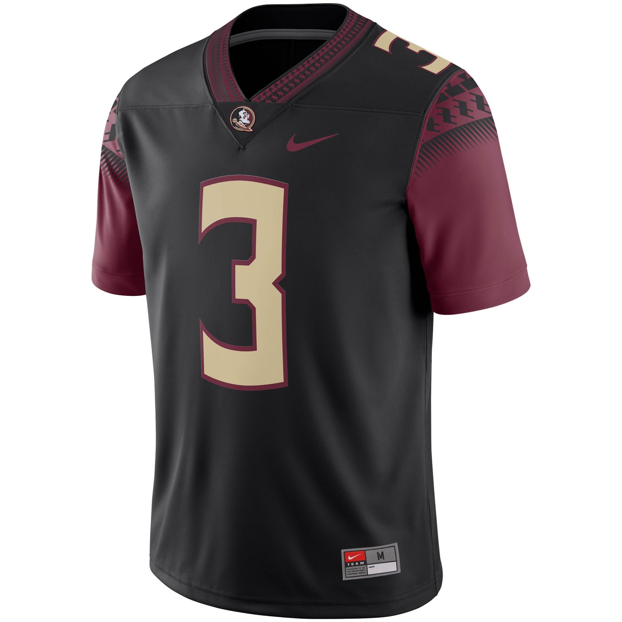 ナイキ フロリダ州立大学 セミノールズ Men's Nike #3 Black Florida State Seminoles Alternate Game Jersey