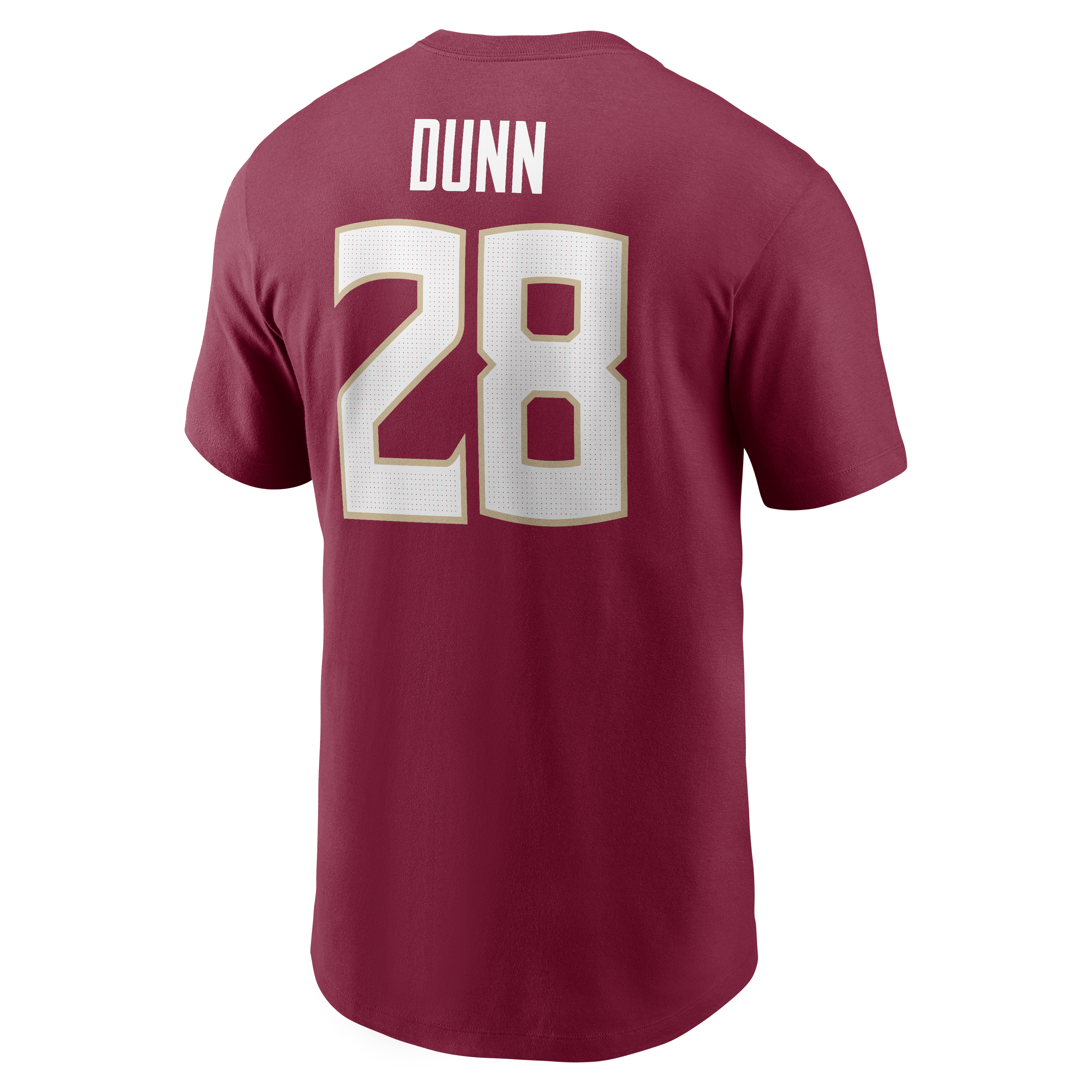 Men's Nike Warrick Dunn Garnet Florida State Seminoles Name & Number T-Shirt