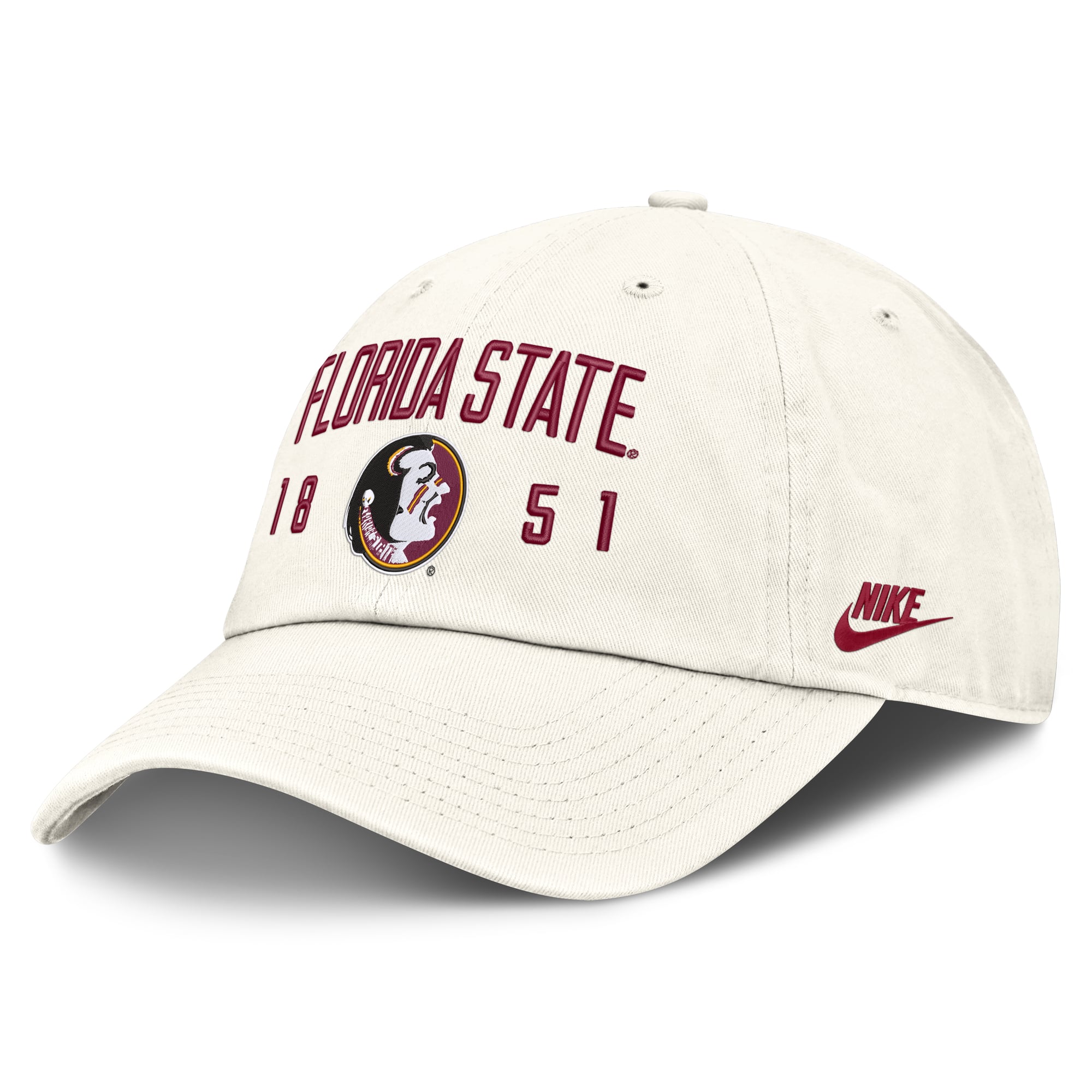 Casquette ajustable Nike blanche Florida State Seminoles Legacy Letter & Location Club pour homme