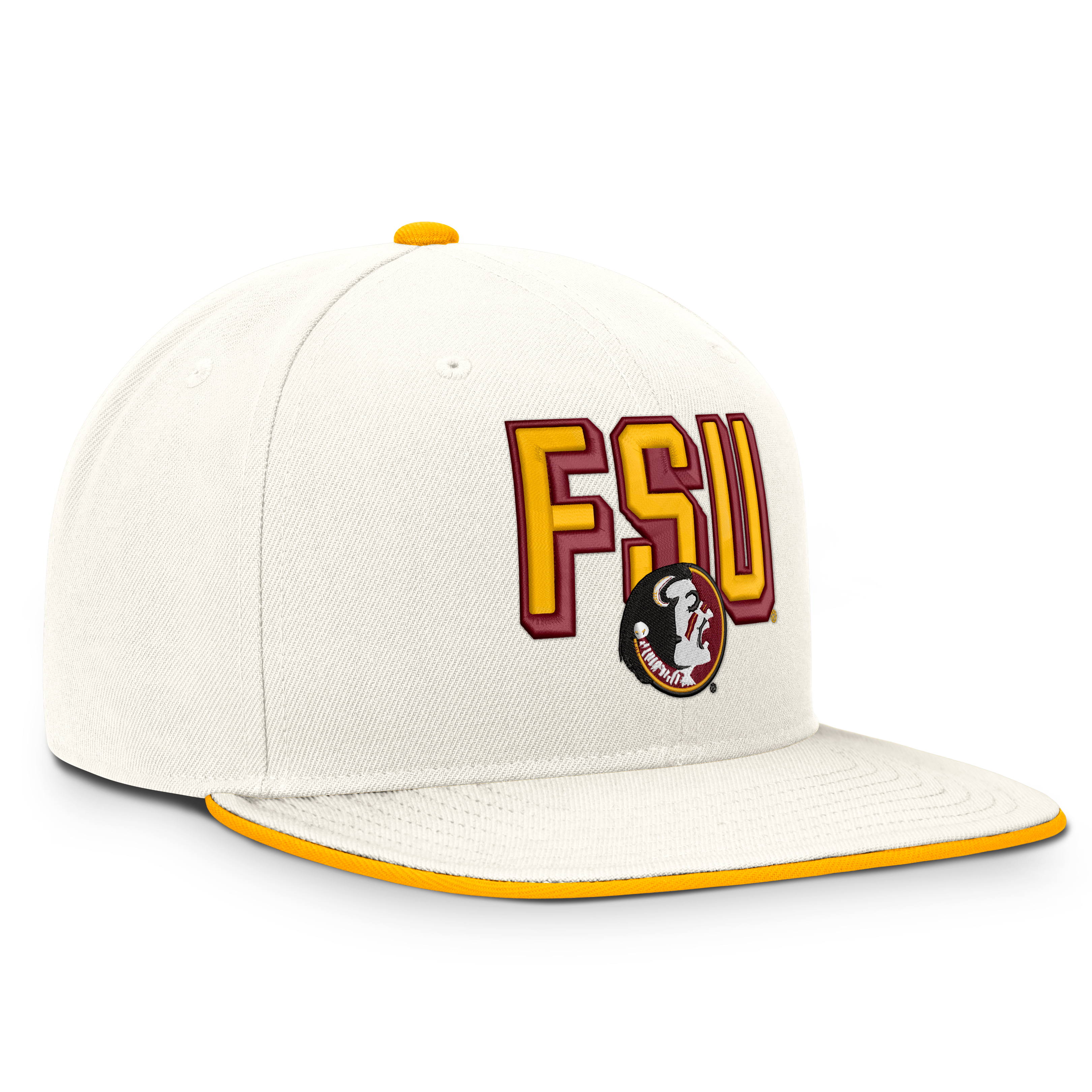 Casquette snapback Nike Pro blanche Florida State Seminoles Legacy Letter & Mascot pour homme